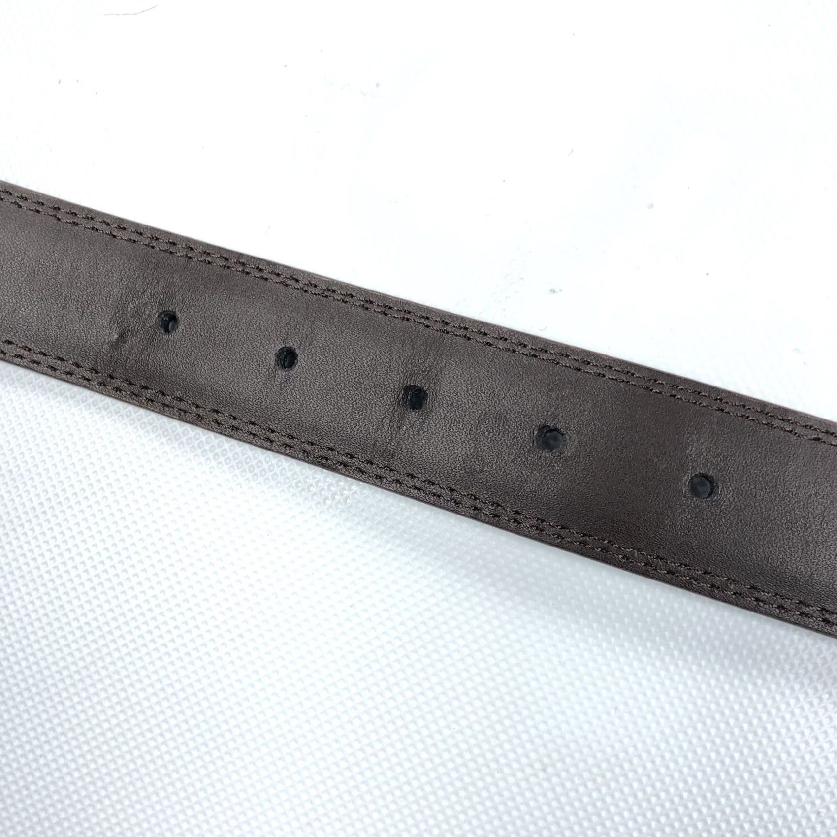 Florsheim Florsheim Belt Brown Size 38 Genuine Leather Textured Buckle Mens Dress Casual Belt Size 38 - 6 Thumbnail