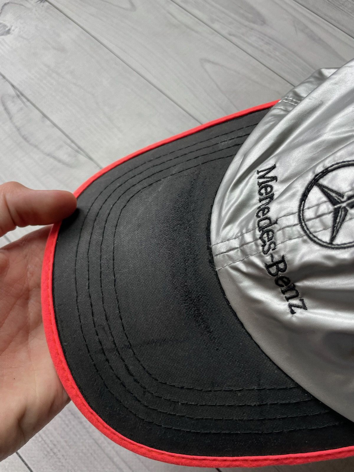 Mercedes-Benz × Vintage Vintage Mercedes Benz racing cap silver rare F1 Size ONE SIZE - 4 Thumbnail