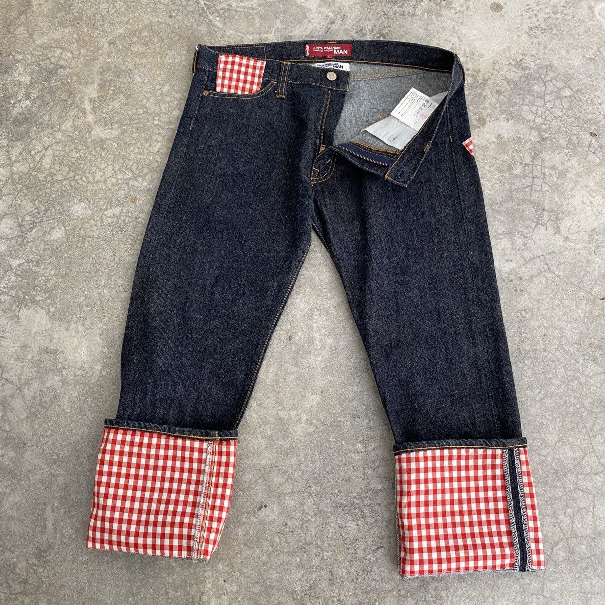 Junya Watanabe × Levi's SS09 Levis X Junya Watanabe Reconstruct Calico Trimmed Jeans Size US 34 / EU 50 - 2 Thumbnail