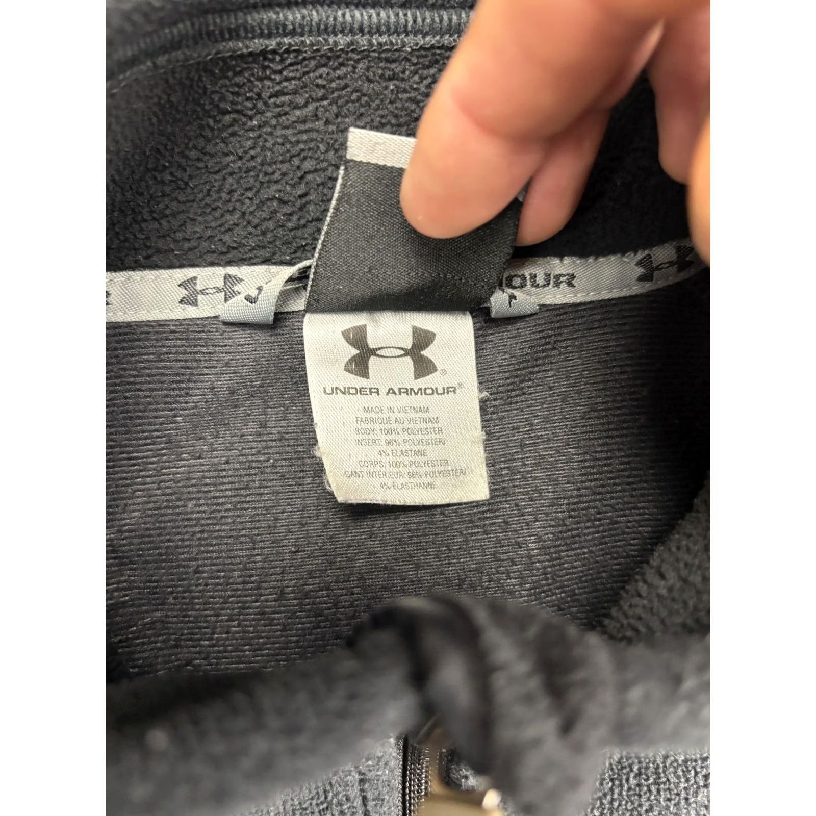 Under Armour Under Armour Jacket Mens XL Black Full Zip Fleece Performance Athletic Size US XL / EU 56 / 4 - 3 Thumbnail