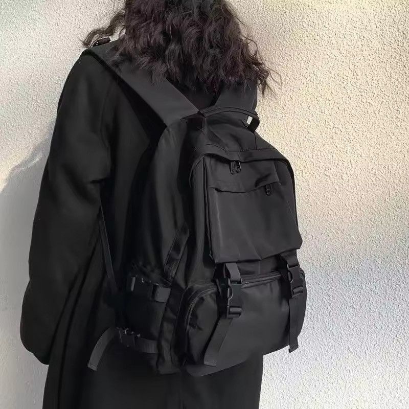 Other Casual Streetwear Capacity Canvas Large School Backpack Size ONE SIZE - 2 Thumbnail