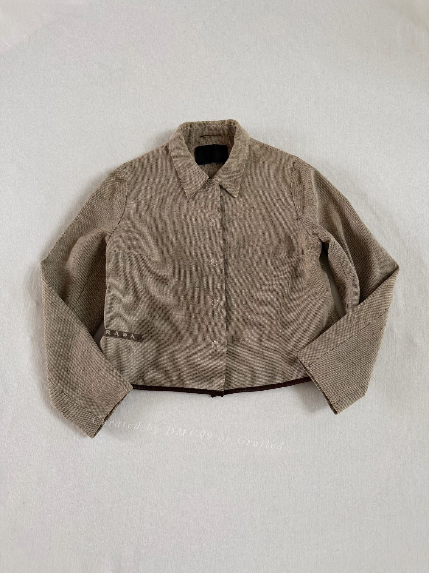Prada Prada 1999 Runway Plain Linen Jacket Size S / US 4 / IT 40 - 1 Thumbnail