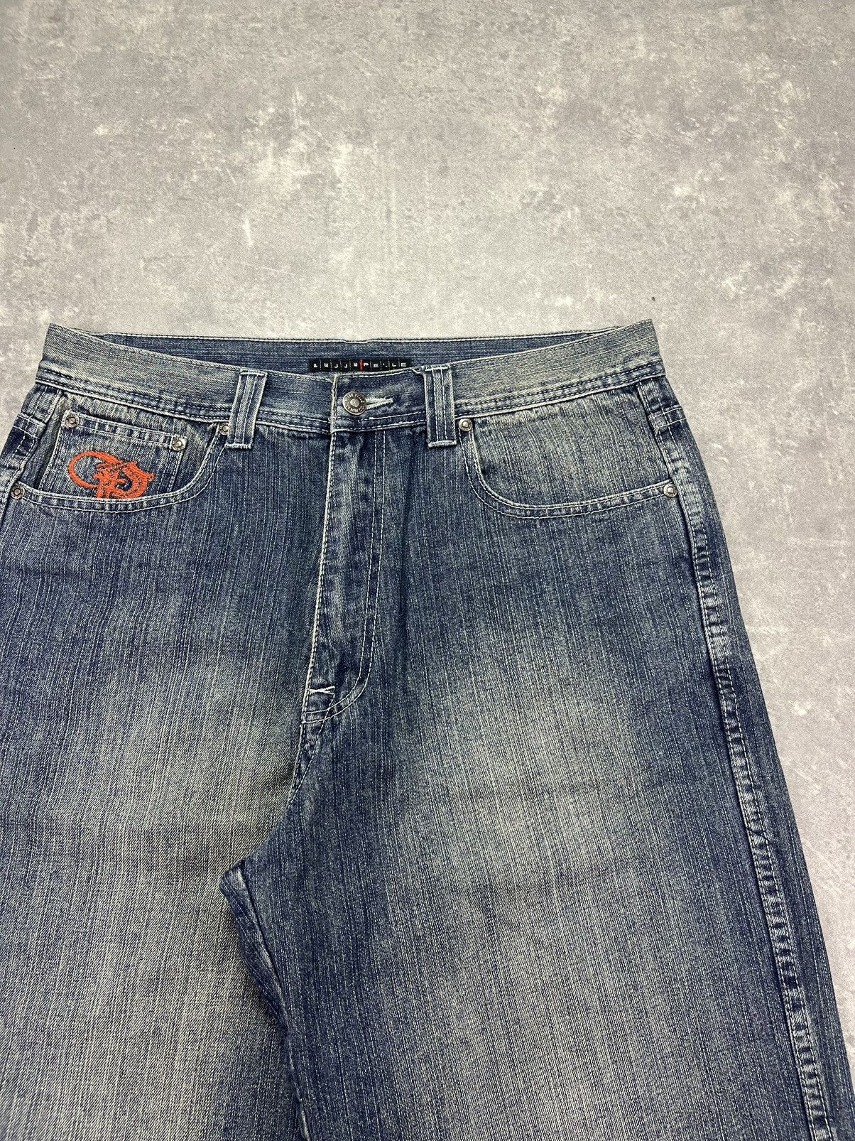Pelle Pelle Pelle Pelle Y2K Embroidered Baggy Denim Shorts Jorts 34 36 Size US 34 / EU 50 - 4 Thumbnail