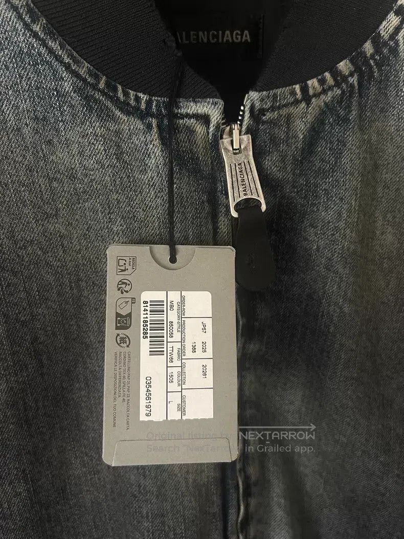 Balenciaga Balenciaga Spring 3B denim distressed pilot jacket Size US L / EU 52-54 / 3 - 4 Thumbnail