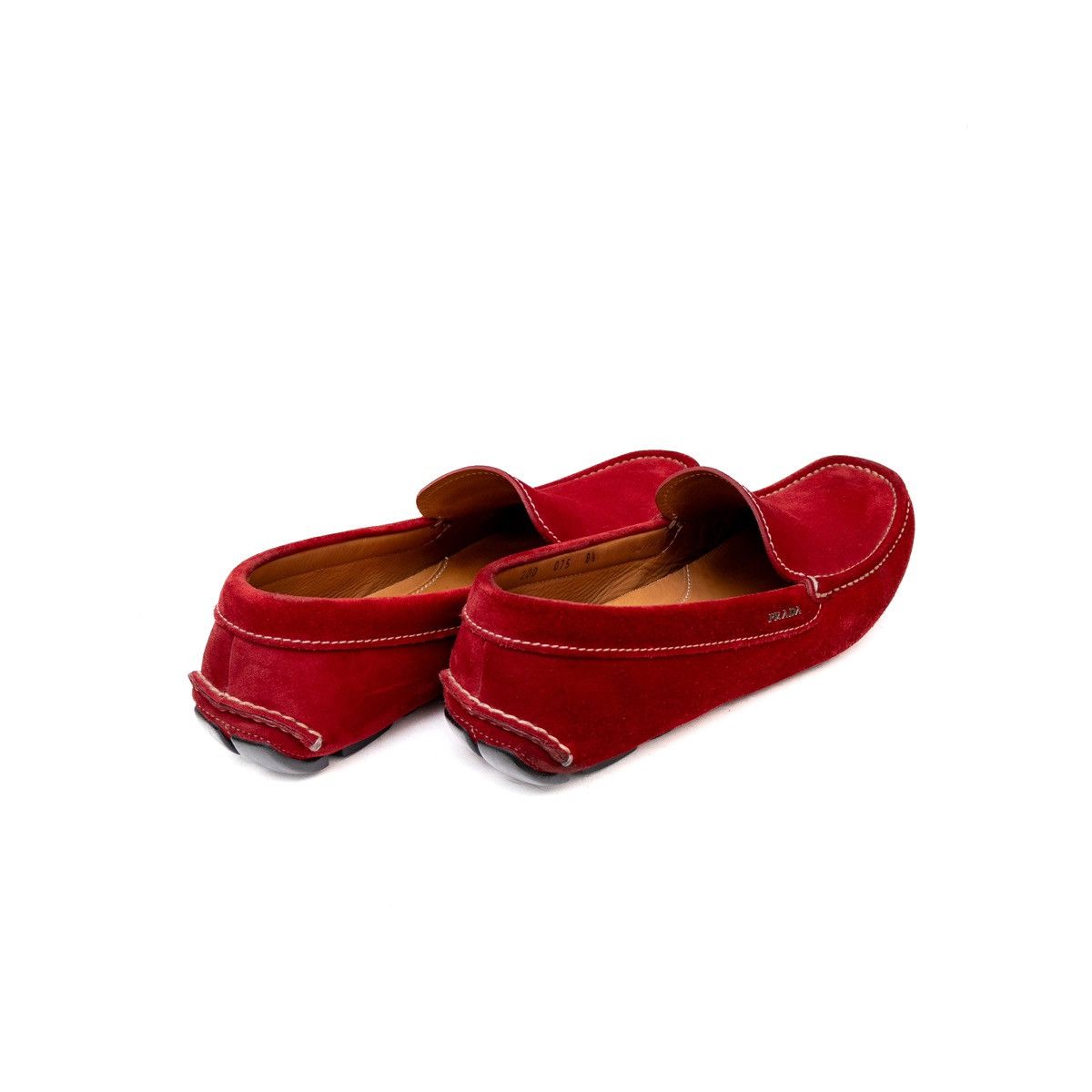 Prada PRADA Red Suede Driving Moccasins Casual Loafers Men’s 9.5US Size US 9.5 / EU 42-43 - 7 Thumbnail