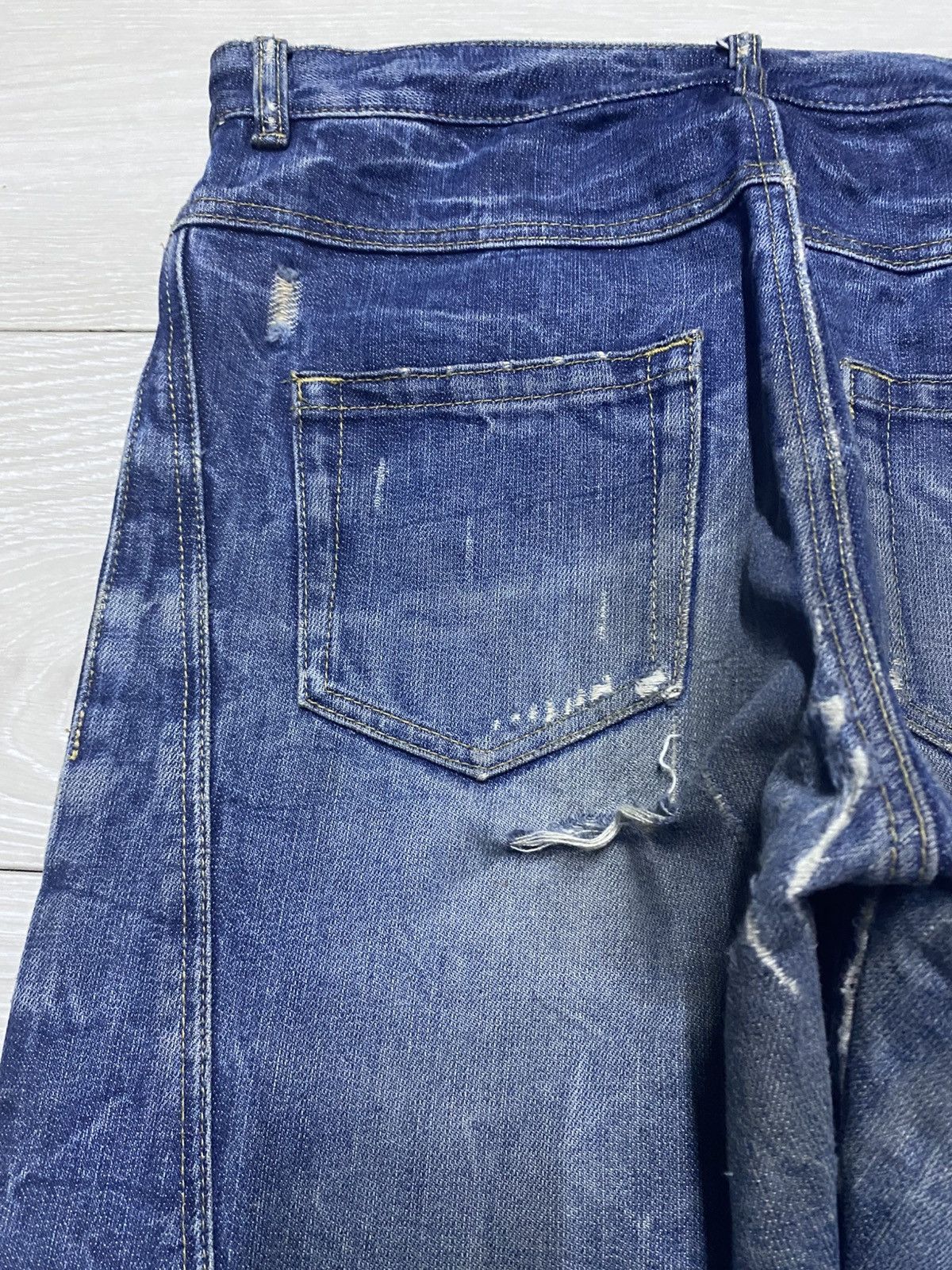 Japanese Brand Vintage Japanese Brand Acid Wash Thunder Distressed Style Size US 33 - 9 Thumbnail