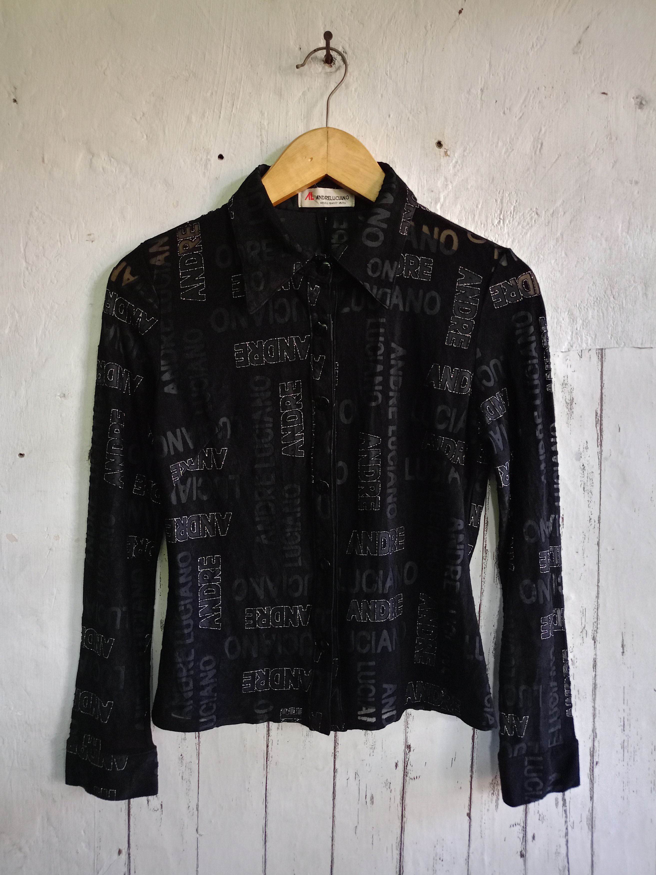Andreluciano Rare Andreluciano Monogram button shirts Size XS / US 0-2 / IT 36-38 - 1 Thumbnail