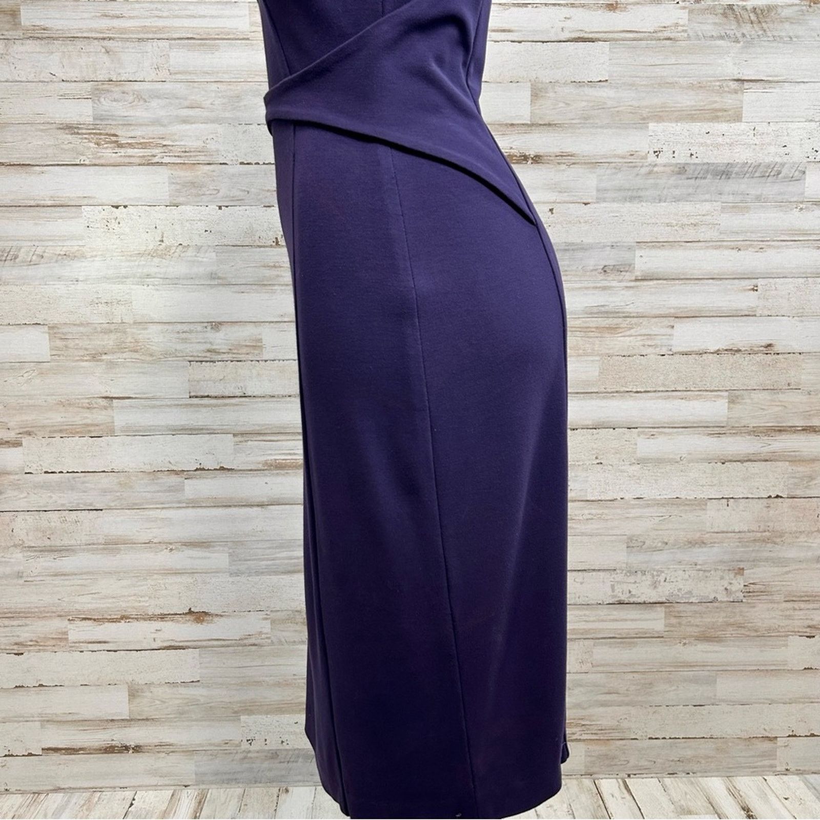 Elie Tahari Elie Tahari Sleeveless Stretch Knit Sheath Dress Purple Sz S Size S / US 4 / IT 40 - 7 Thumbnail