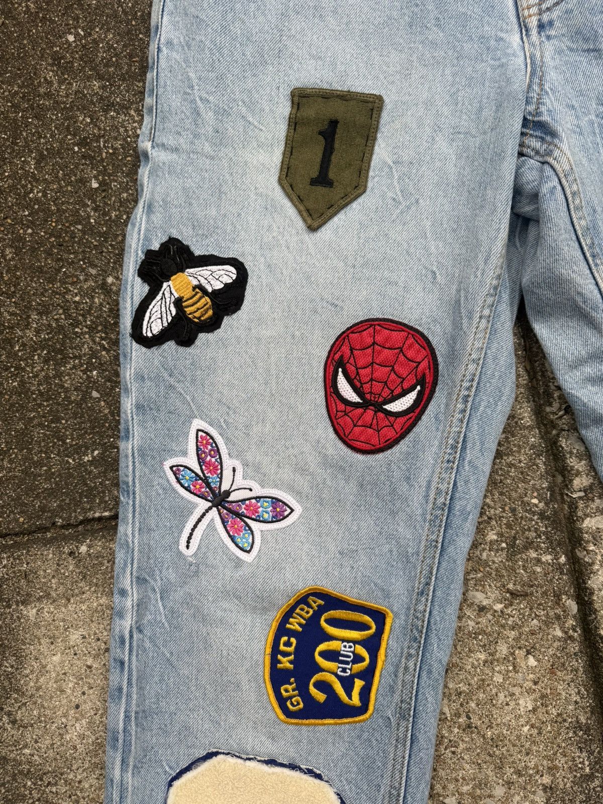 Topman Custom Rework Topman Straight Fit Jeans 1of1 - Patchwork Size US 30 / EU 46 - 8 Thumbnail