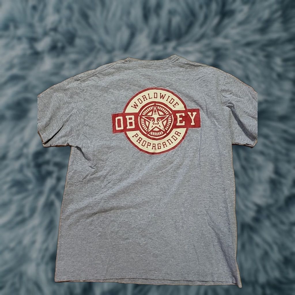 Obey Obey Tshirt Worldwide Propaganda Large Gray Short Sleeve Size US L / EU 52-54 / 3 - 1 Thumbnail
