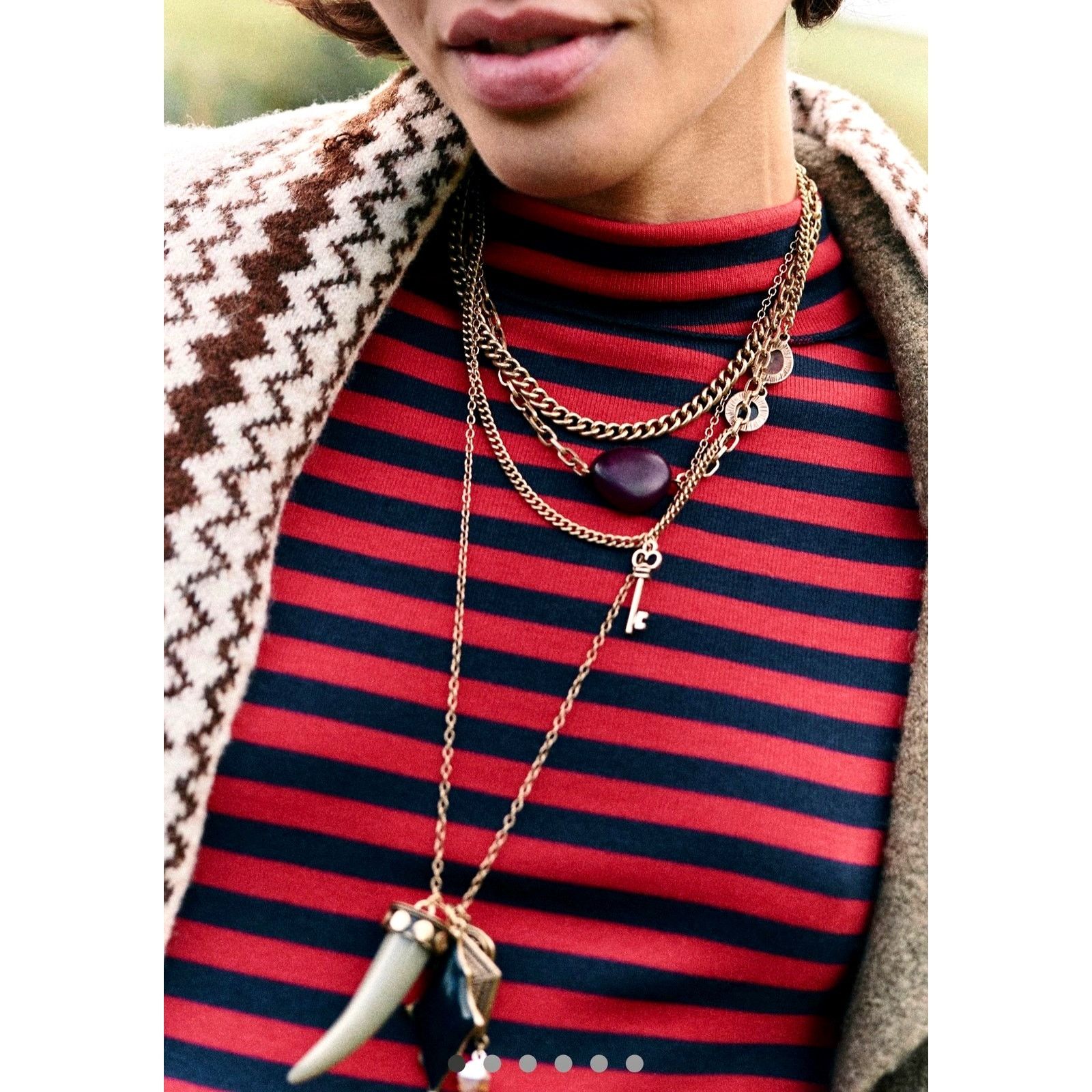Free People Free People Zella Layer Necklace Gold One Size Size ONE SIZE - 5 Thumbnail