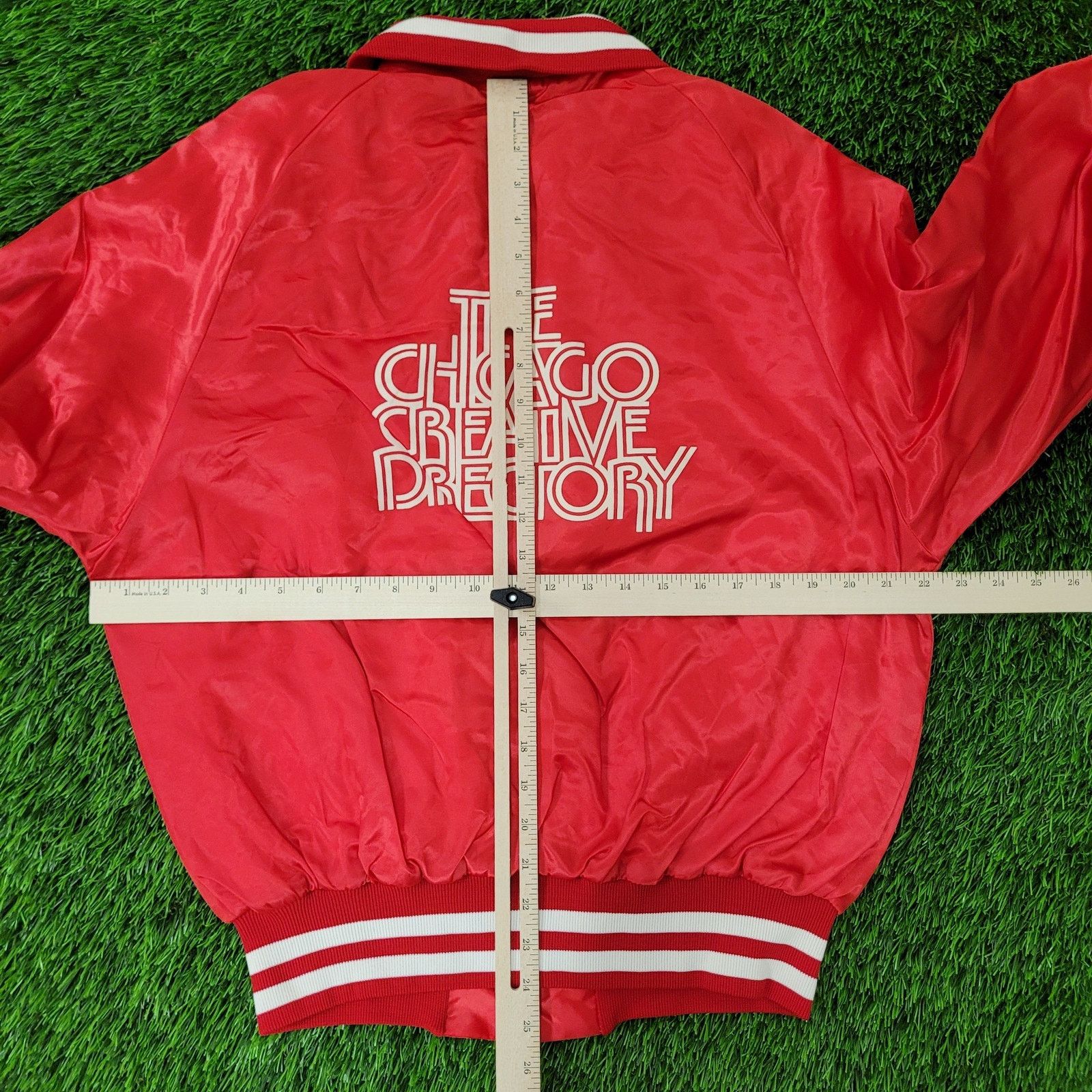 Vintage Vintage 80s Chicago Directory Club Bomber Jacket M 22x24 Red Size US M / EU 48-50 / 2 - 4 Thumbnail