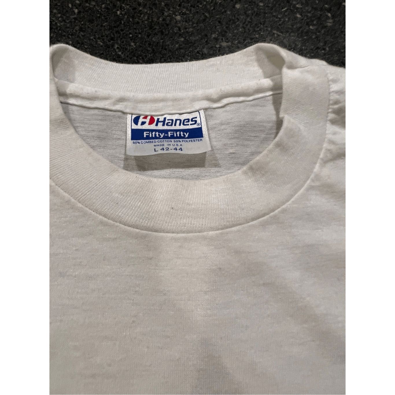 Hanes Vintage Rare HANES FISH LOGO single stitch T-shirt size L m Size US L / EU 52-54 / 3 - 9 Thumbnail