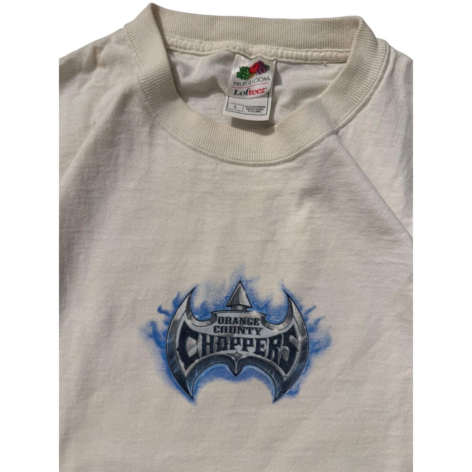 Vintage Vintage OCC Blue Chrome Chopper Tee - White Size US L / EU 52-54 / 3 - 4 Thumbnail
