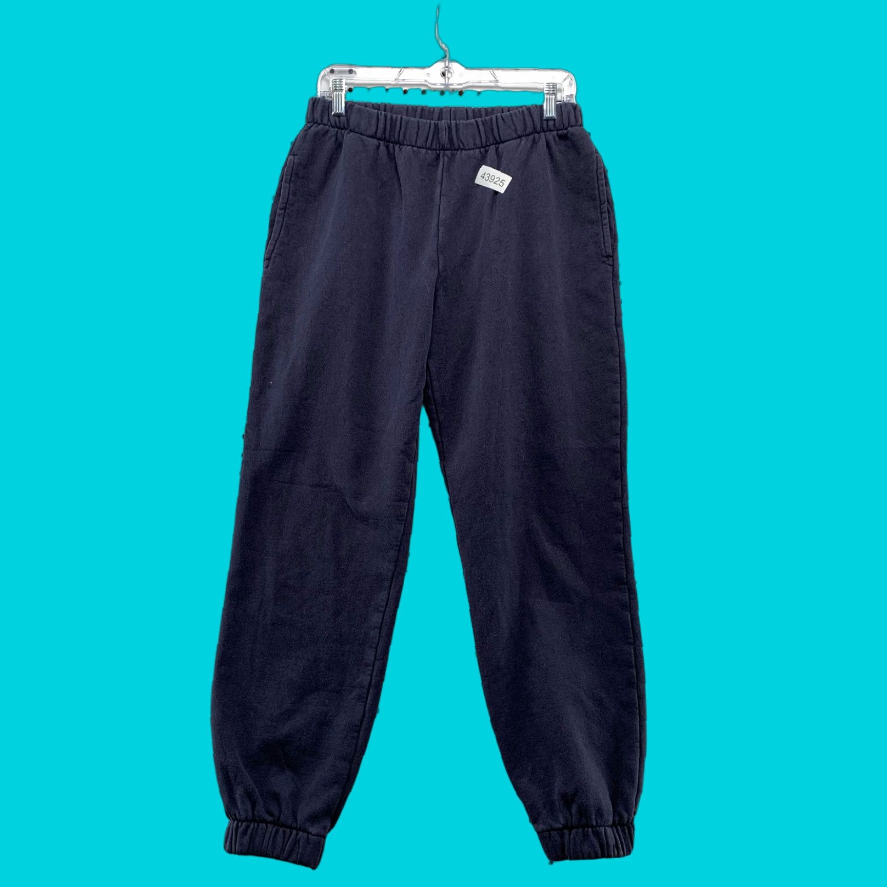 Brandy Melville John Galt Joggers Sweatpants Womens One Size Blue Cotton Logo Casual