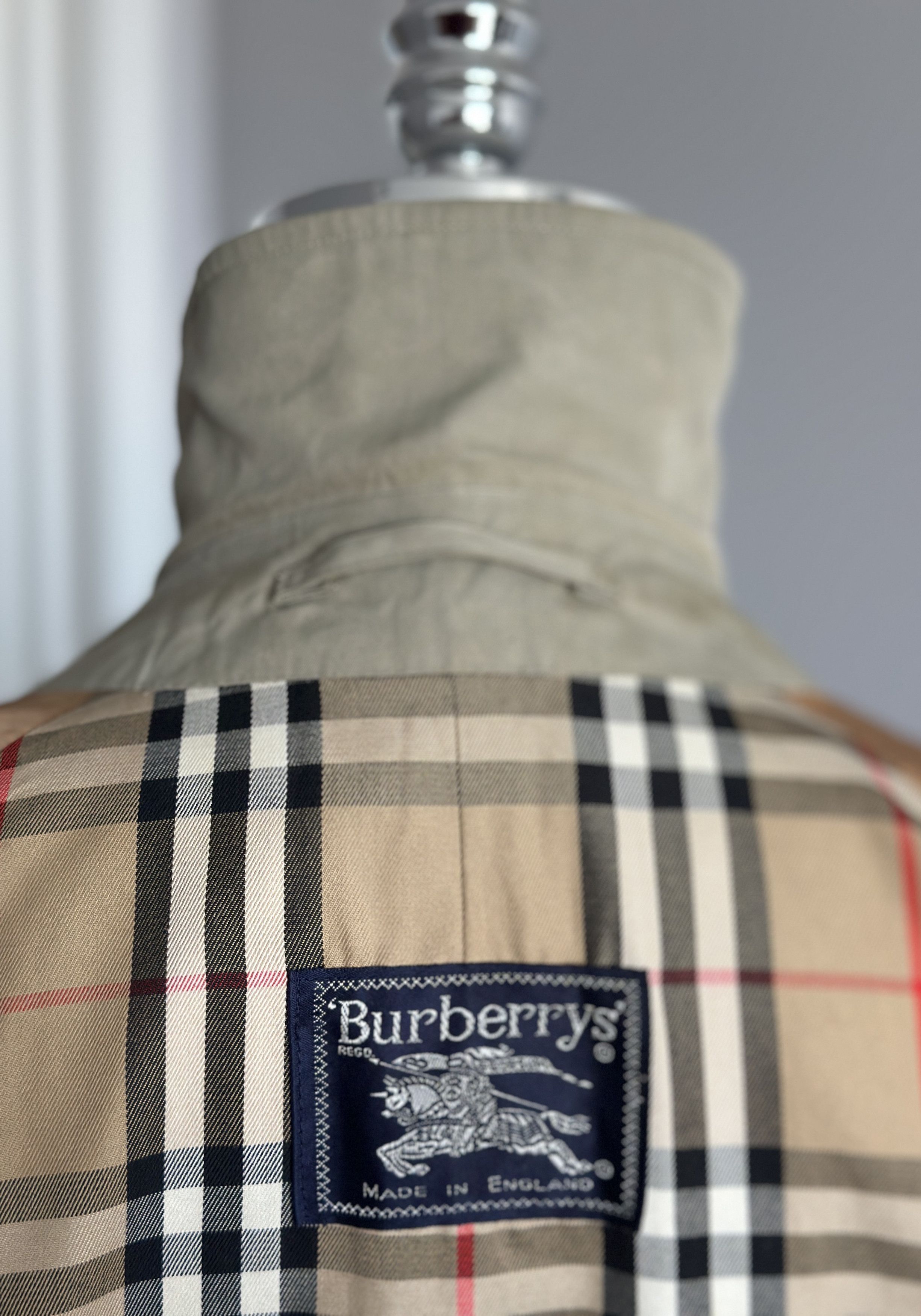 Burberry Vintage BURBERRYS 100% Cotton Long Coat Nova Check Lining Size US XL / EU 56 / 4 - 13 Thumbnail