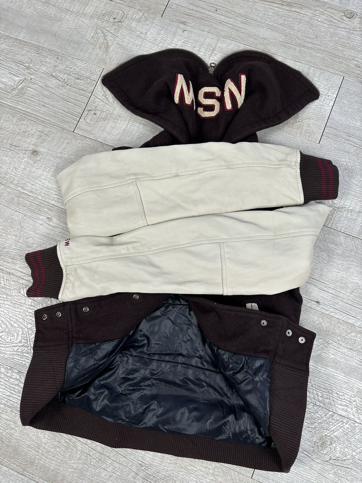Nike SB Rare Sportswear Leather Tech Fleece Pack Wool Varsity Bomber Jacket Parka Coat Size M / US 6-8 / IT 42-44 - 8 Thumbnail