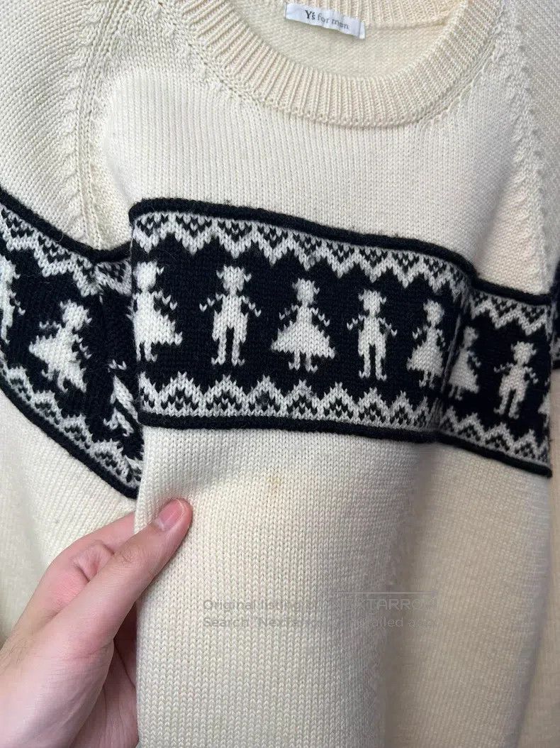 Yohji Yamamoto YOHJI YAMAMOTO Wool knit figure sweater Size US L / EU 52-54 / 3 - 7 Thumbnail