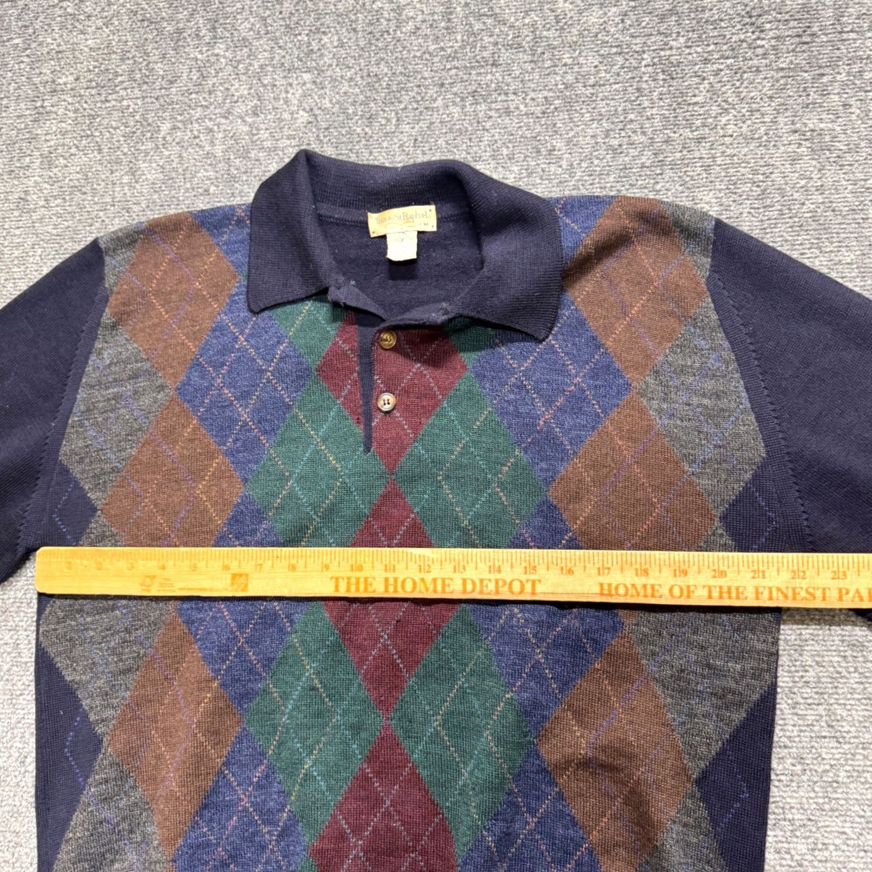 Vintage VINTAGE Tricots St Raphael Polo Sweater Wool Mens M 90s Geometric Grandpa Knit Shirt Mens M Wool Geometric 90s Knit Grandpa Size US M / EU 48-50 / 2 - 5 Thumbnail