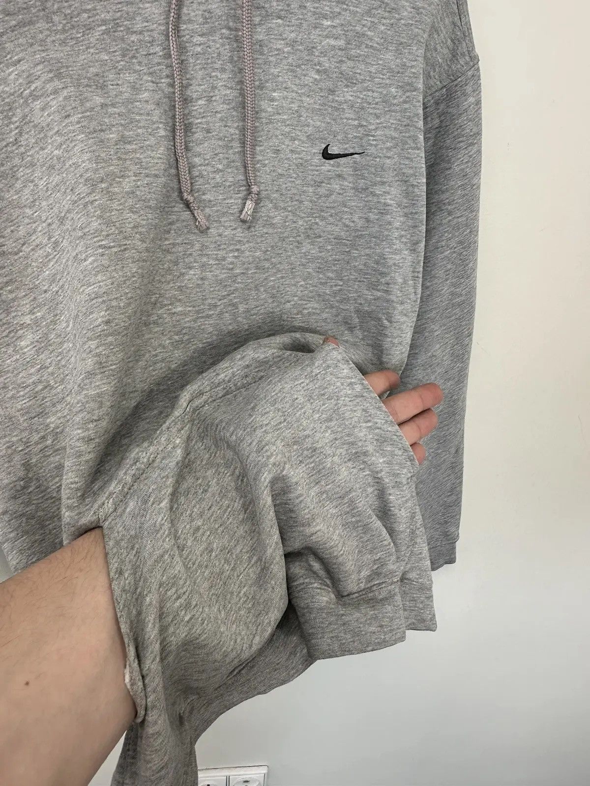 Nike × Vintage Vintage Nike Y2K Embroidered Swoosh Retro Hype Gray Hoodie Size US S / EU 44-46 / 1 - 6 Thumbnail
