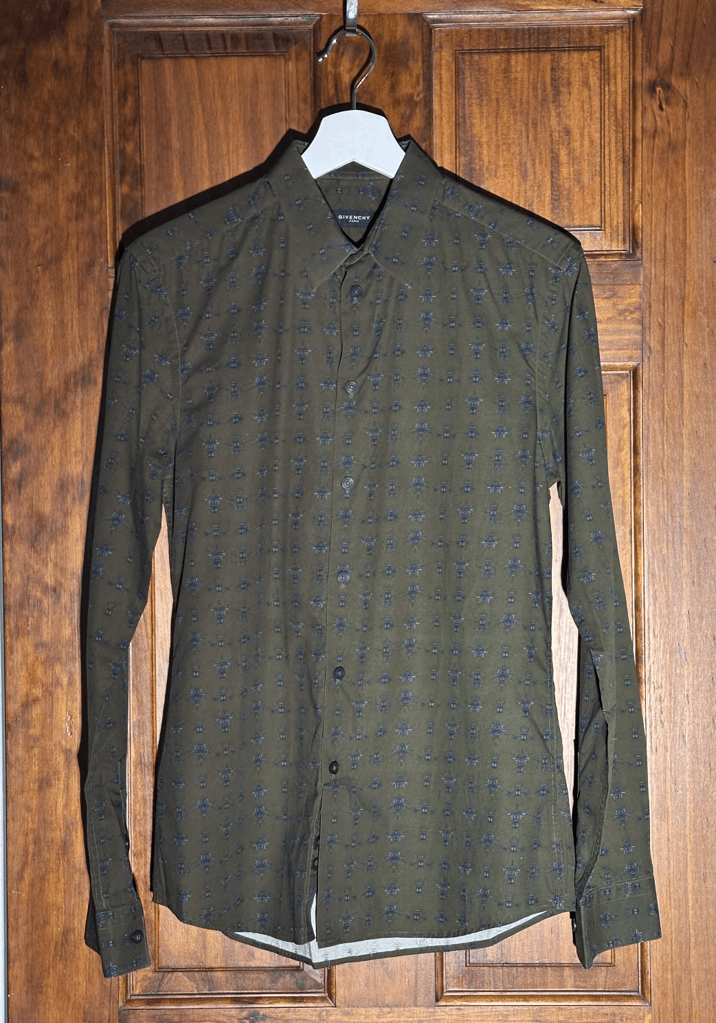 Givenchy GIVENCHY RICCARDO TISCI SHIRT SCARAB PRINT GREEN Size US S / EU 44-46 / 1 - 1 Thumbnail