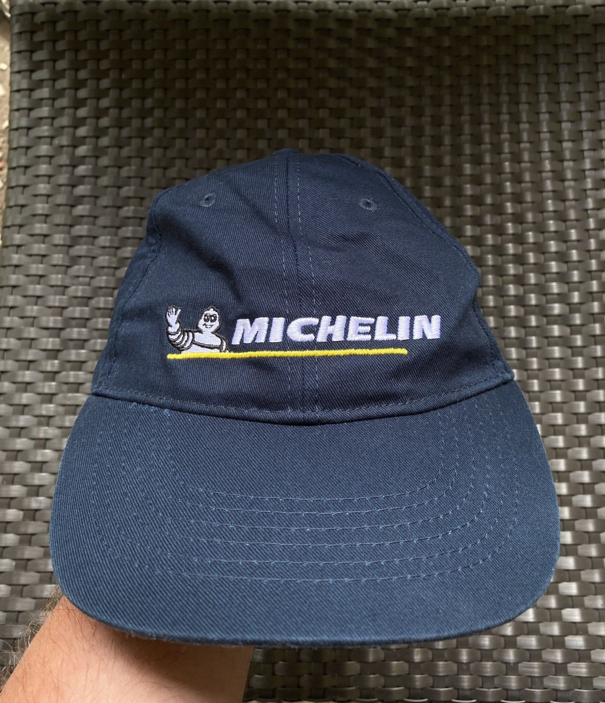 Vintage Vintage Michelin Cap Hat Mercedes Ferrari BMW Size ONE SIZE - 1 Thumbnail