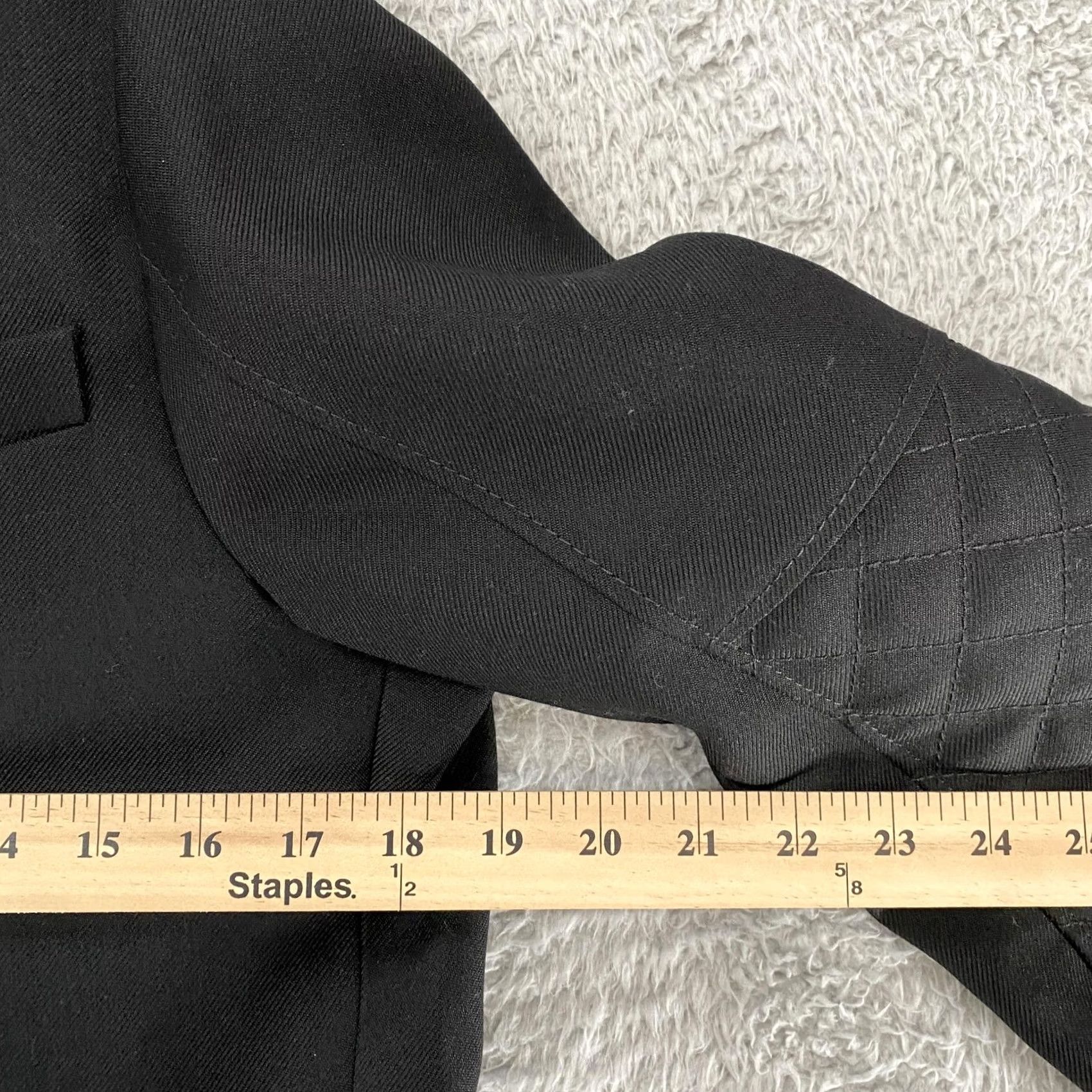 Dsquared2 Dsquared2 Mens Blazer 46 Black Wool Biker Jacket Asymmetric Zip Italy Quilted Size 46R - 5 Thumbnail