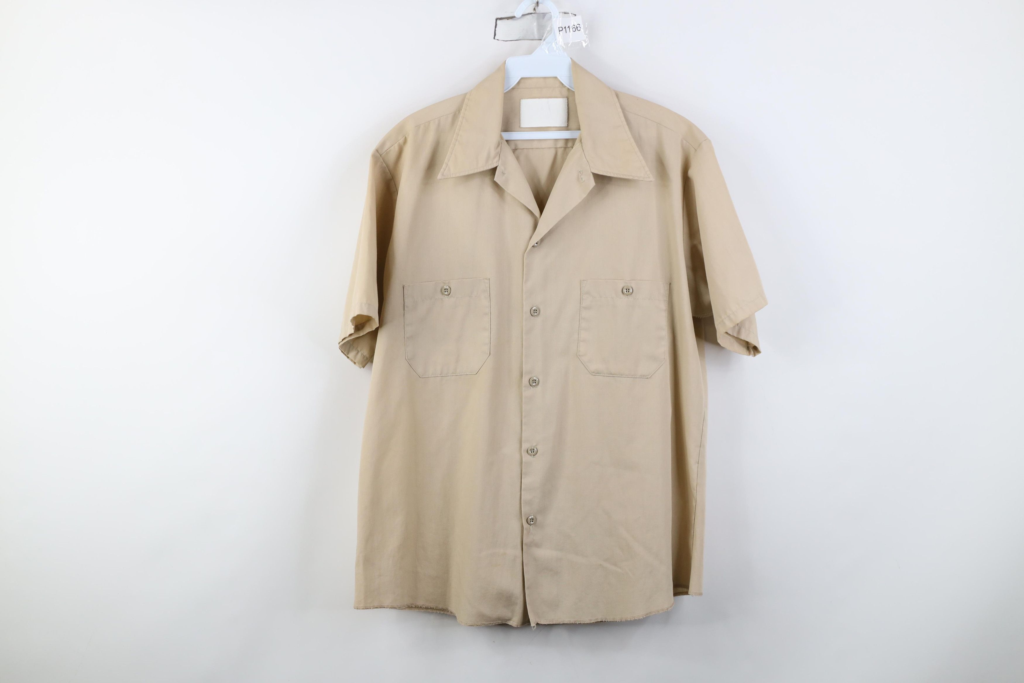 Vintage Vintage 50s Streetwear Camp Collar Collared Button Shirt USA Size US L / EU 52-54 / 3 - 1 Thumbnail