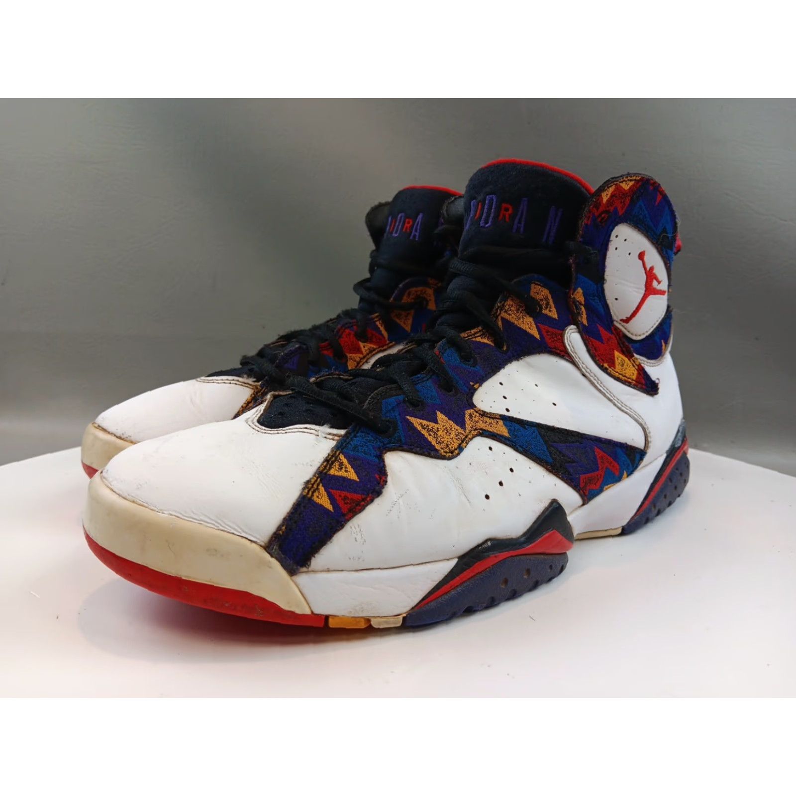 Nike Nike Air Jordan 7 Retro Sneaker Men 12 Multicolor Retro Nothing But Net OG VII Sweater 304775-142 Size US L / EU 52-54 / 3 - 3 Thumbnail