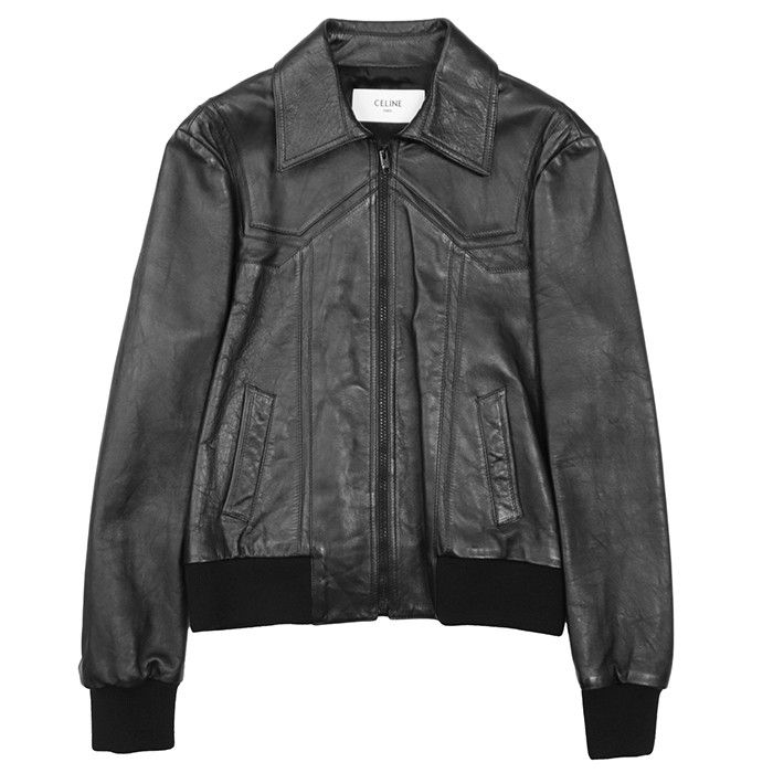 Celine Celine Celine Soft Lambskin Leather Jacket Leather Outerwear 2E499280D DUTY FREE for USA Size ONE SIZE - 1 Thumbnail