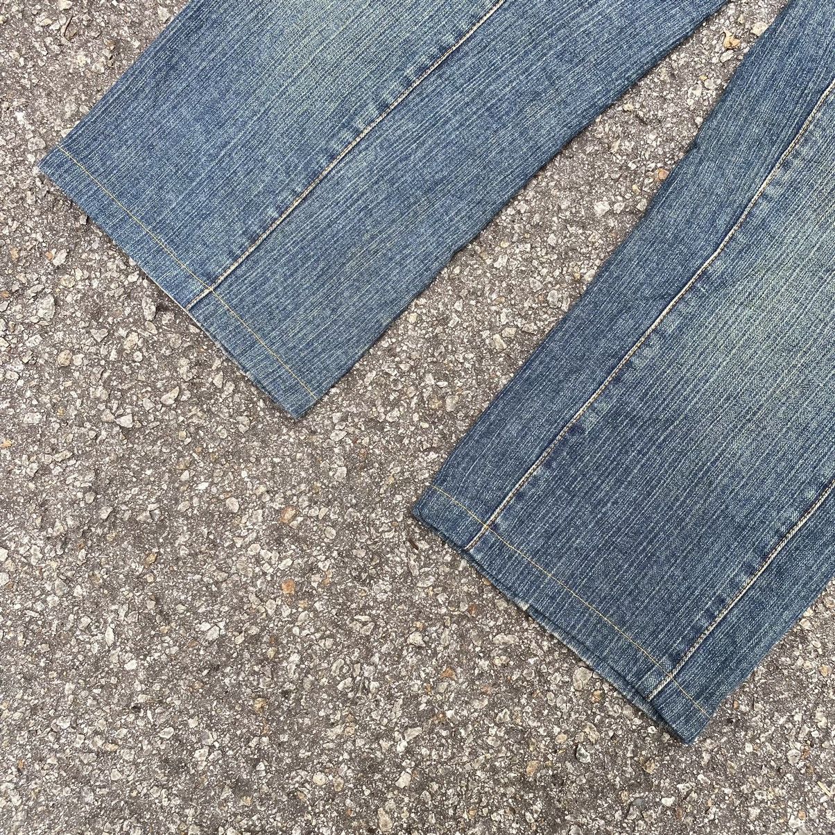 LRG Baggy Jeans LRG Wide Leg Embroidered Skater Jnco Size US 32 / EU 48 - 3 Thumbnail