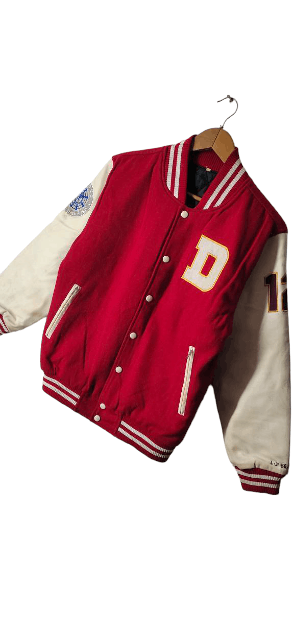 Vintage VINTAGE 80S LEATHER VARSITY JACKET Size US M / EU 48-50 / 2 - 3 Thumbnail