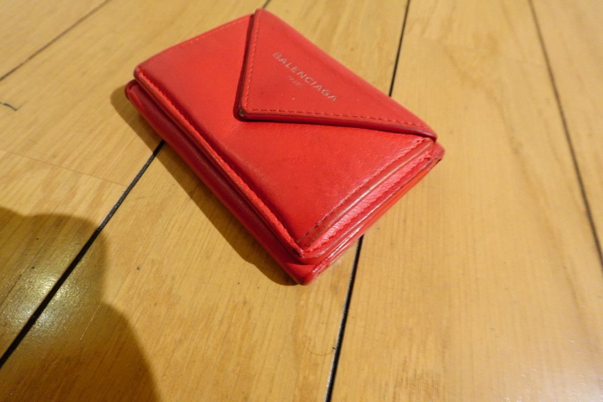 Balenciaga Balenciaga Red Leather Trifold Wallet Size ONE SIZE - 13 Thumbnail