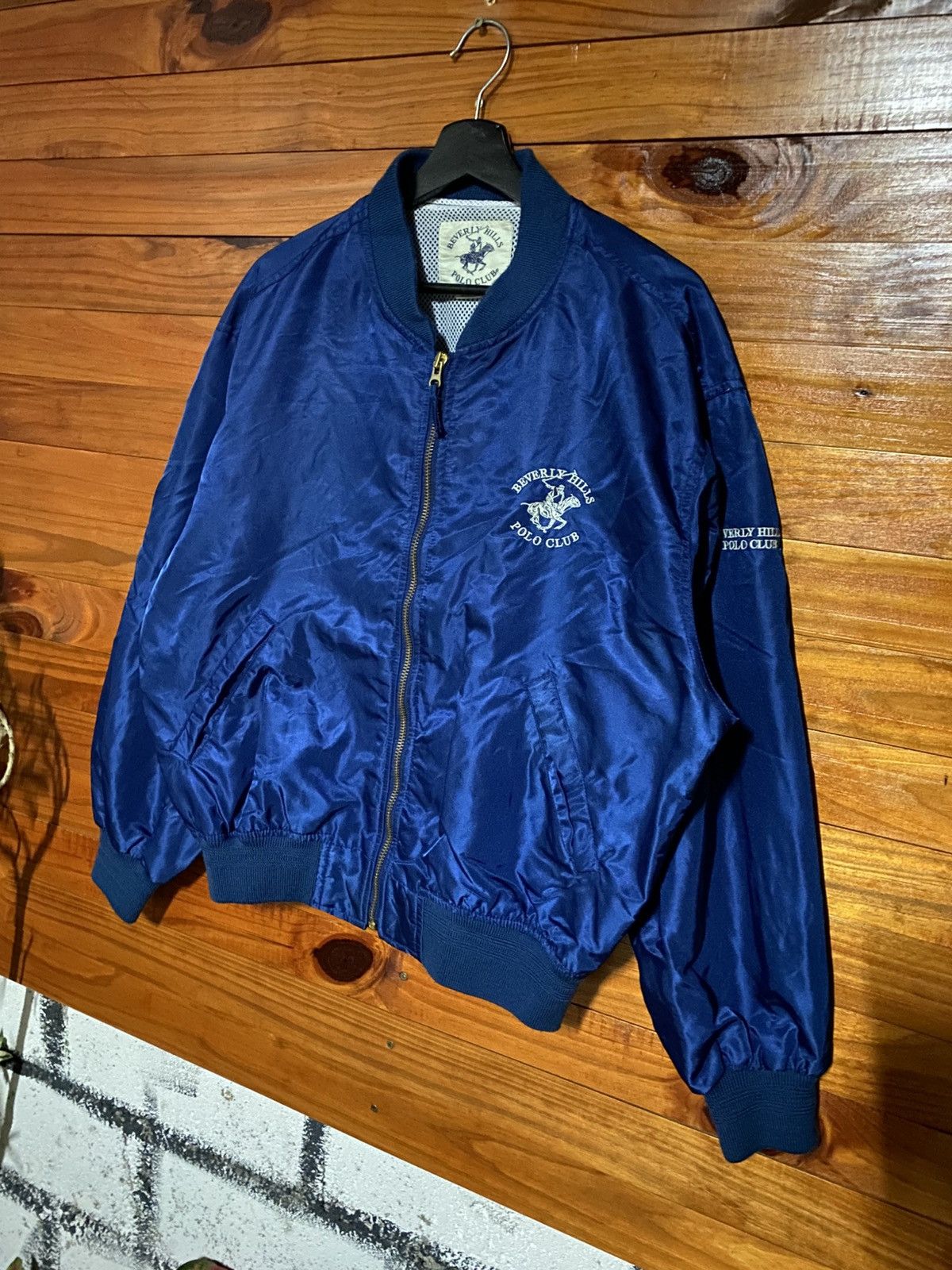 Beverly Hills Polo Club Vintage Beverly Hills Polo Club Satin Bomber Jacket – Navy Size US L / EU 52-54 / 3 - 5 Thumbnail