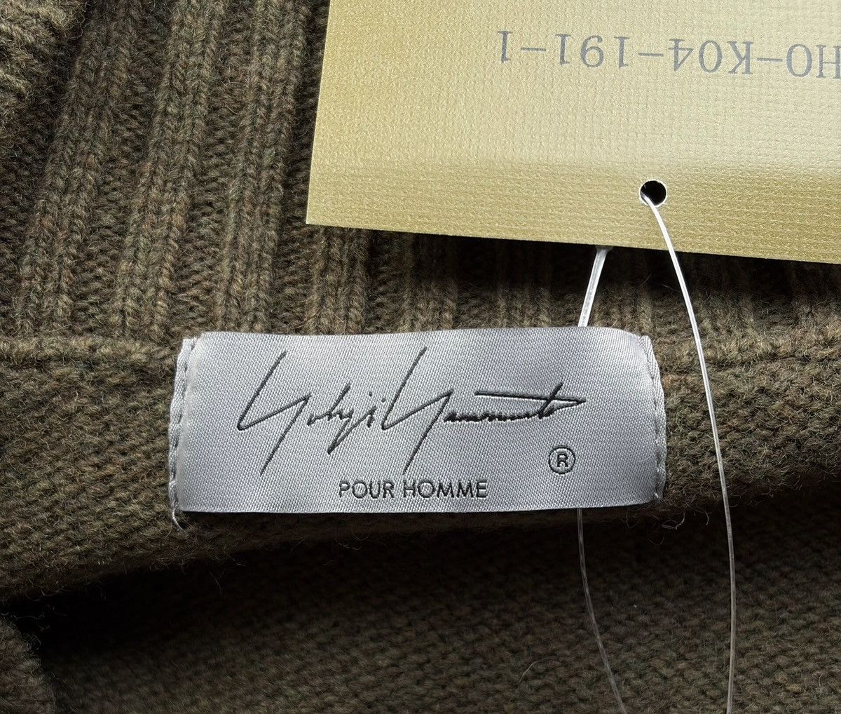 Yohji Yamamoto Yohji Yamamoto 24AW Wavy Collar Olive Green Sweater Size US L / EU 52-54 / 3 - 6 Thumbnail