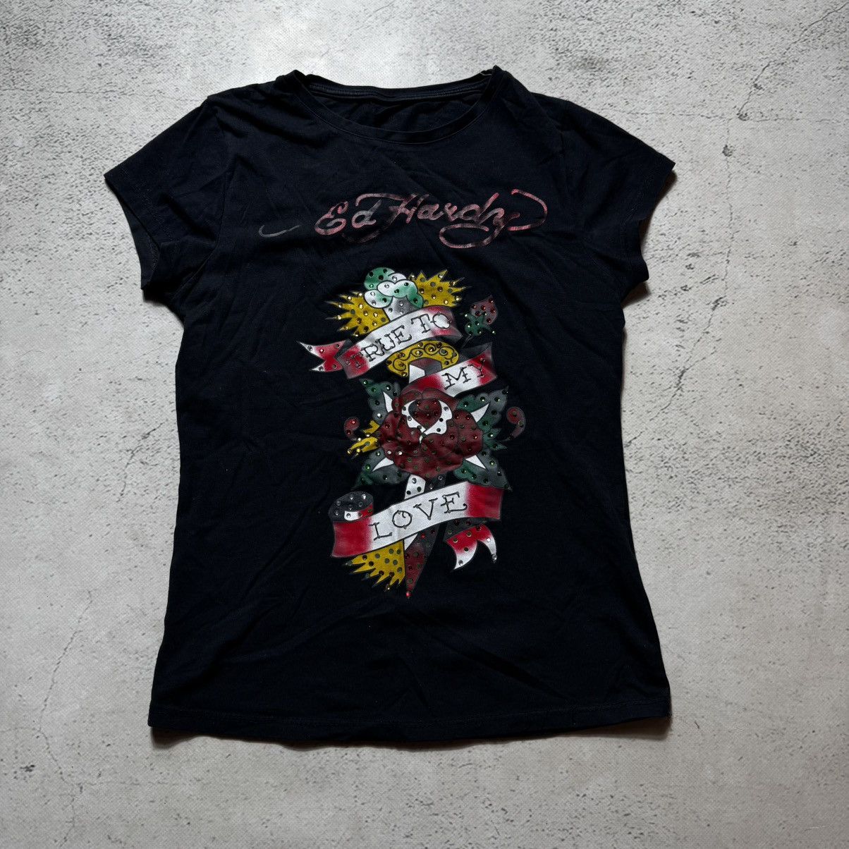 Christian Audigier × Ed Hardy × Vintage vintage y2k ed hardy flowers t shirt by christian audigier Size M / US 6-8 / IT 42-44 - 1 Thumbnail