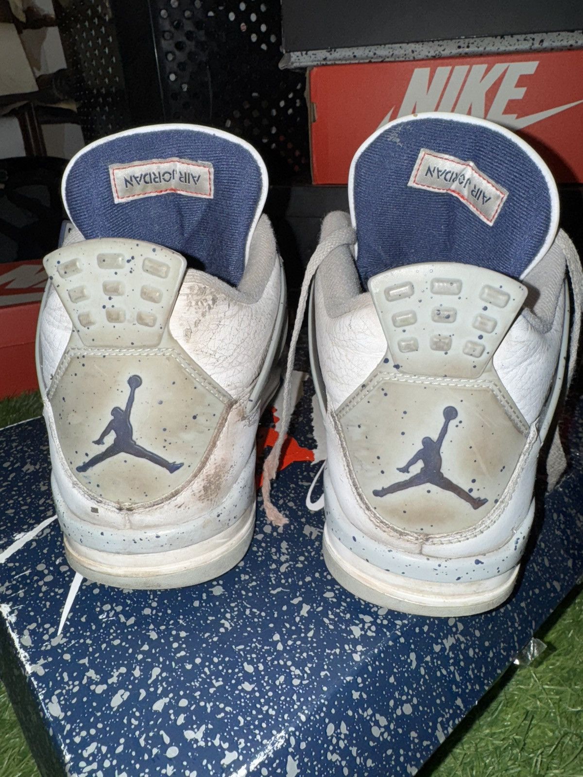 Nike Air Jordan Retro 4 Midnight Navy Sneakers Size US 10 / EU 43 - 4 Thumbnail