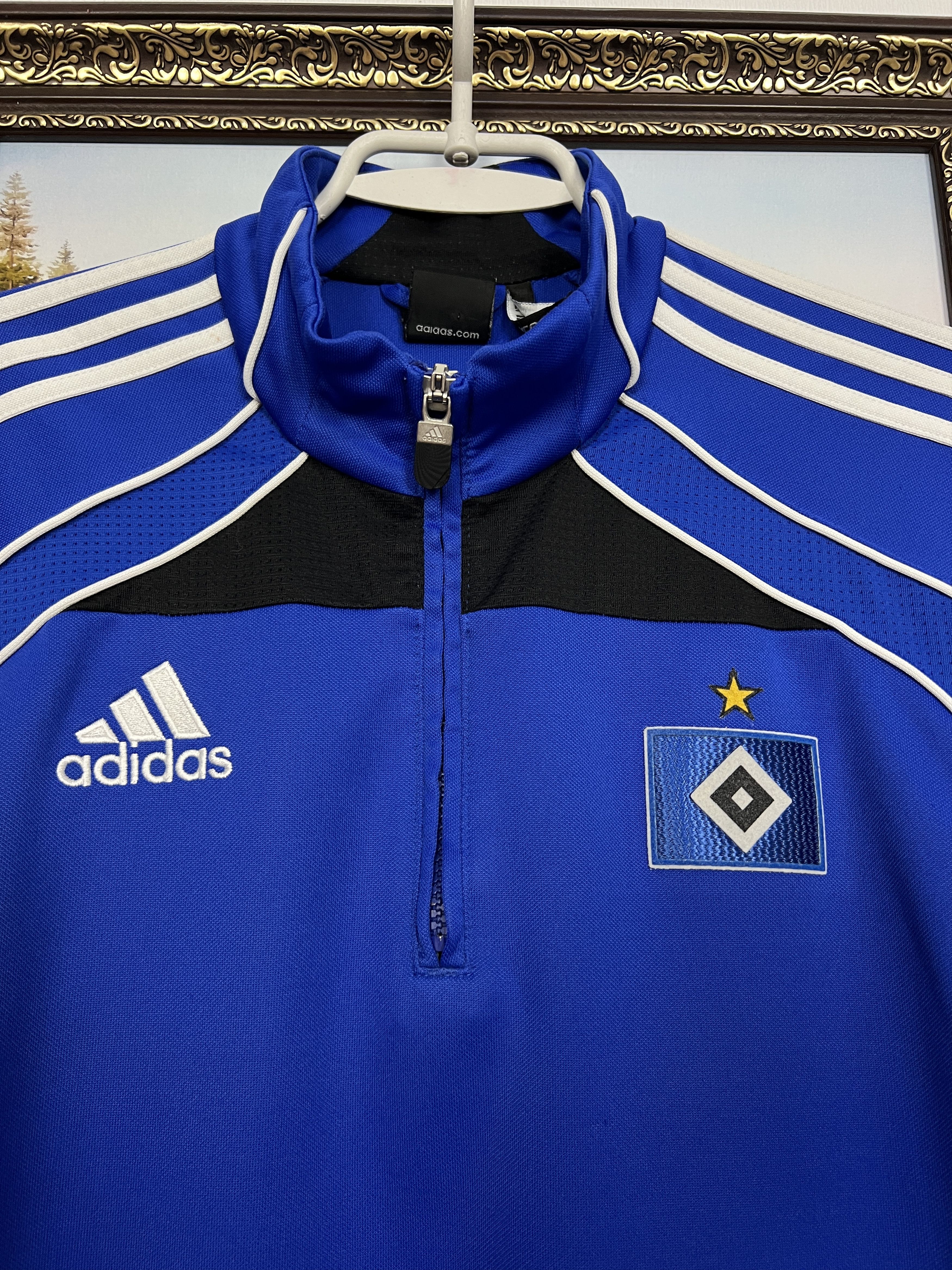 Adidas Vintage Hamburg Football Jacket Soccer Train Track Top Size US M / EU 48-50 / 2 - 3 Thumbnail