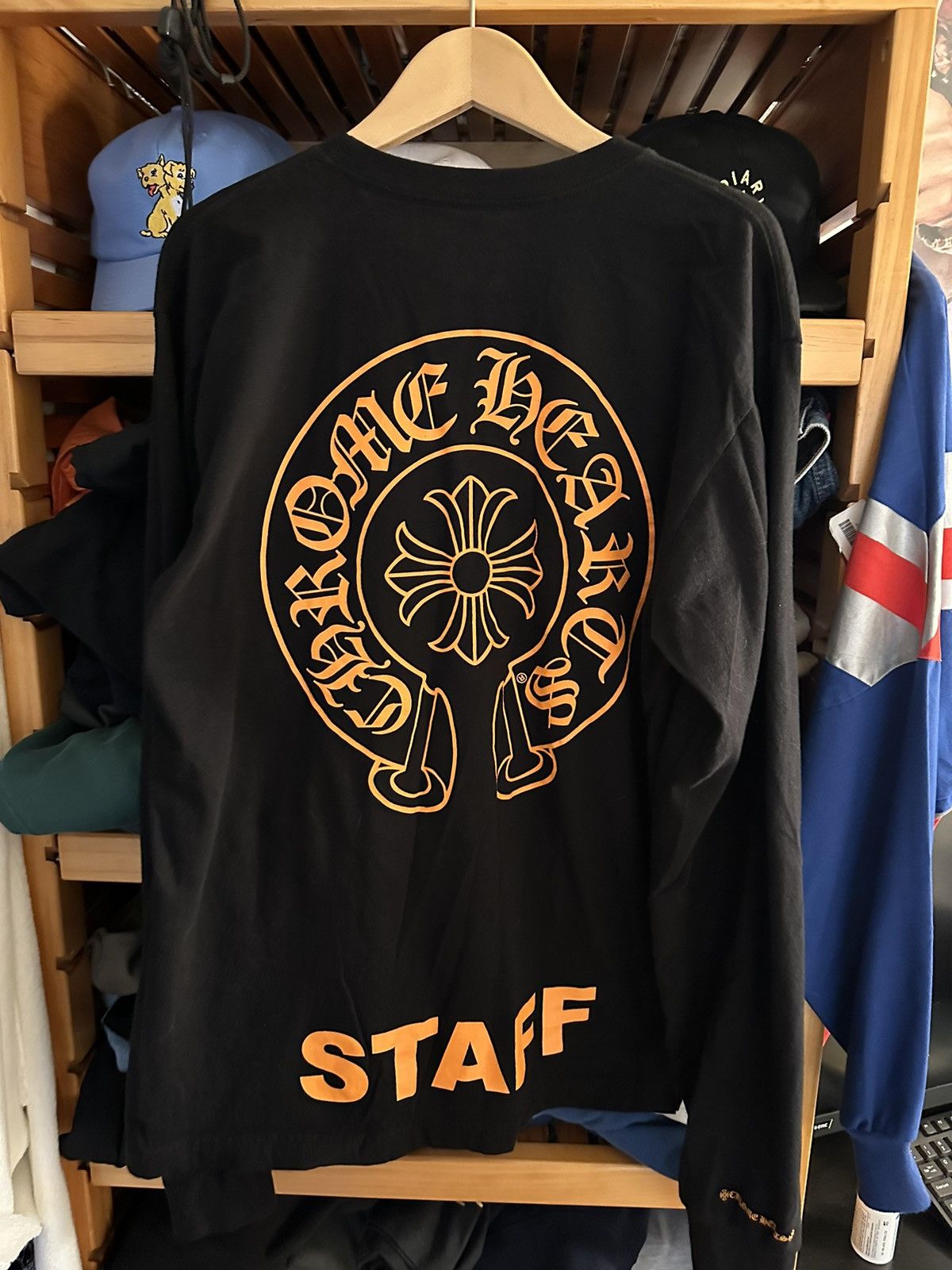 Chrome Hearts Chrome Hearts L/s Staff Black Orange | Grailed