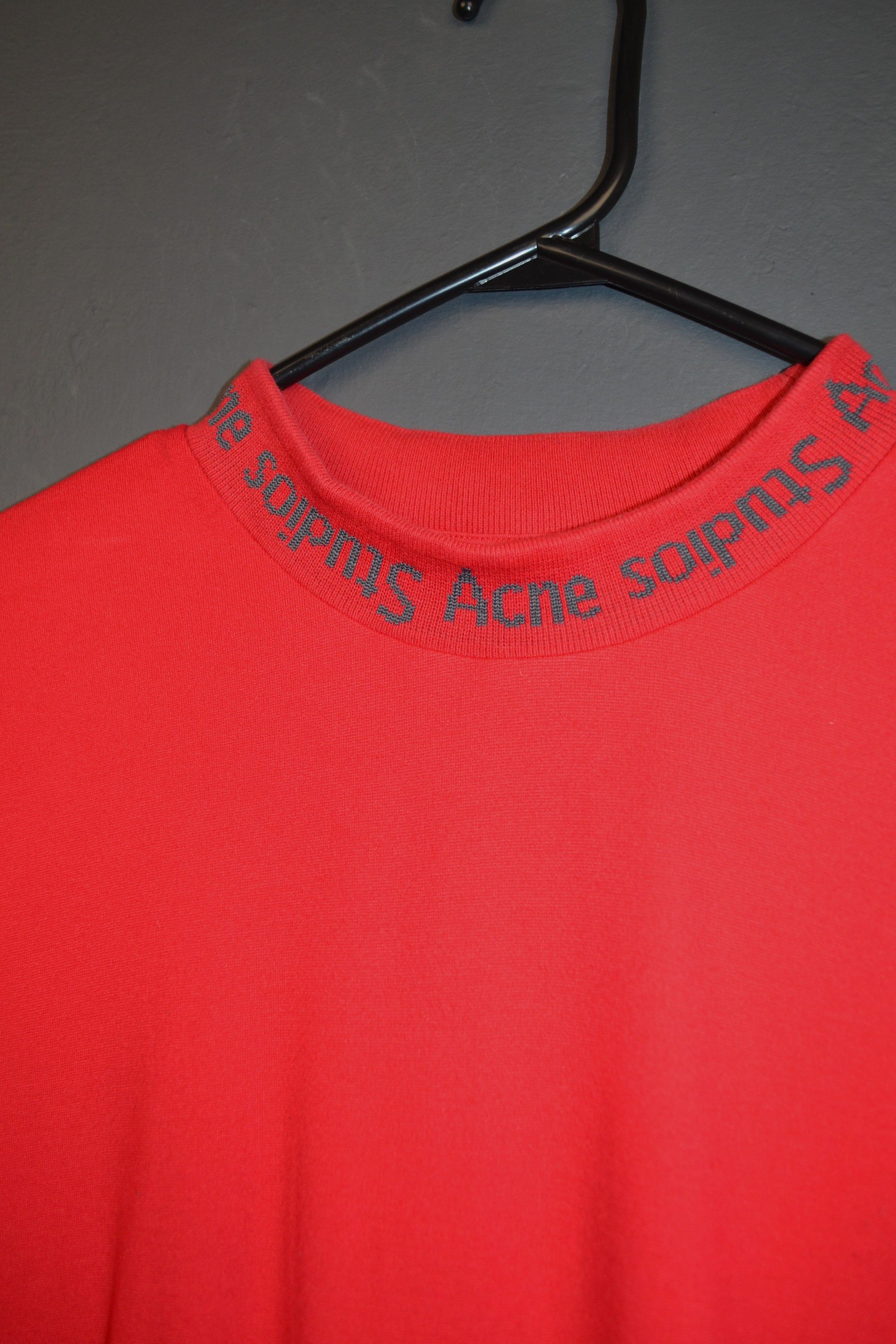 Acne Studios Acne Studios Red Navid Tshirt M Spellout Logo Size US M / EU 48-50 / 2 - 1 Thumbnail