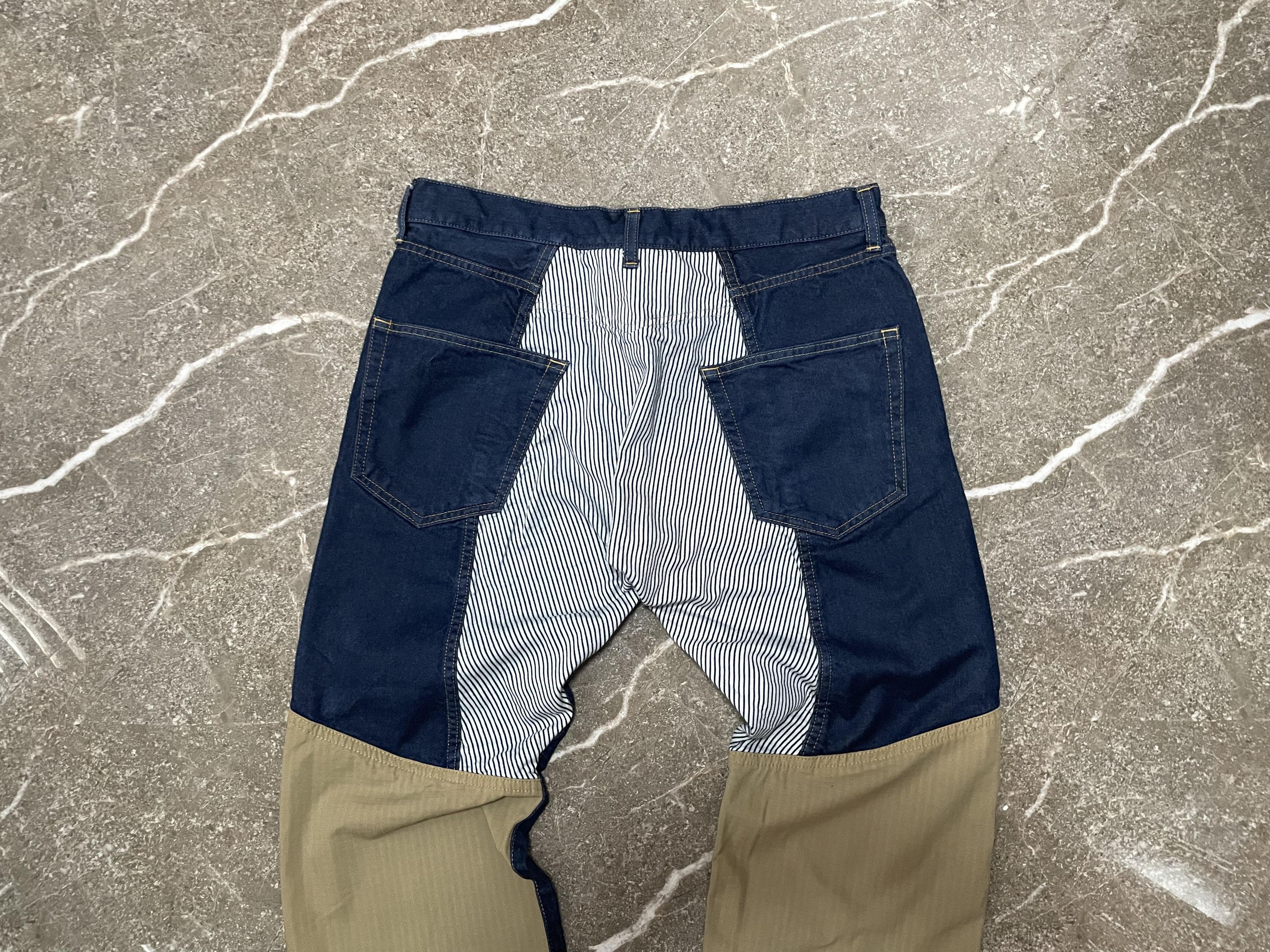 Comme des Garcons × Japanese Brand × Junya Watanabe Junya Watanabe CDG - denim hickory pants - Hybrid AD2018 Size US 34 / EU 50 - 6 Thumbnail