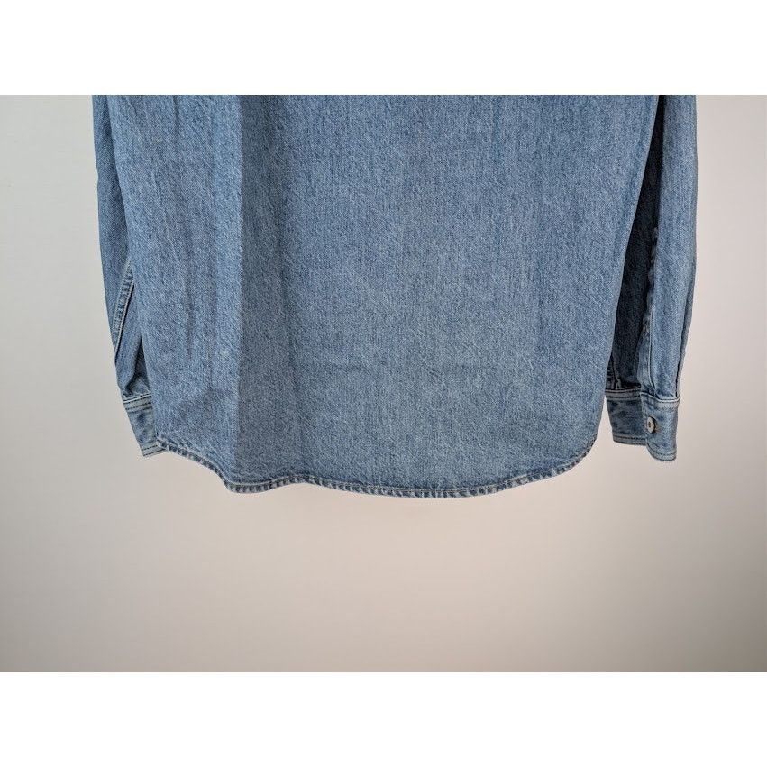 Bottega Veneta o1rshd1 Vintage Indigo Denim Shirt in Mid Blue Size US S / EU 44-46 / 1 - 12 Thumbnail