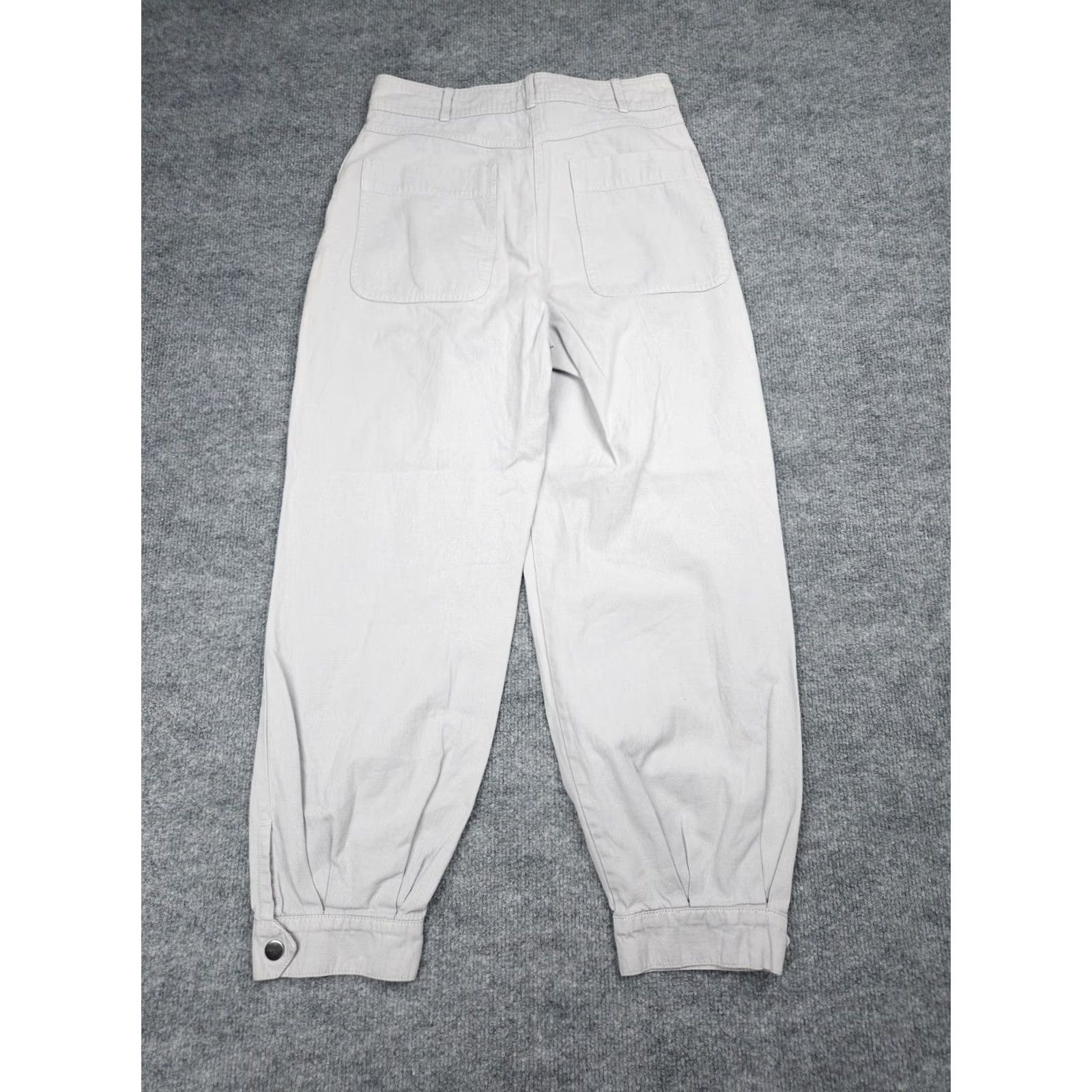 Aritzia Aritzia Wilfred Free High Waist Barrel Pants Ankle Snap Size 4 Gray Linen Blend Pants Women Regular 26in Inseam Tapered Gray Size 27" / US 4 / IT 40 - 2 Thumbnail