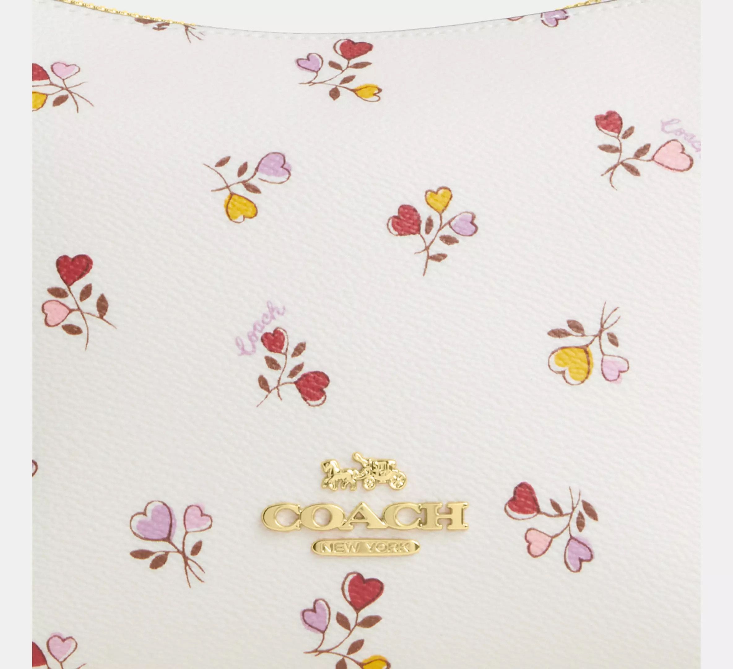 Coach NWT Coach Zip Top Shoulder Bag With Heart Print CW392 Size ONE SIZE - 13 Thumbnail