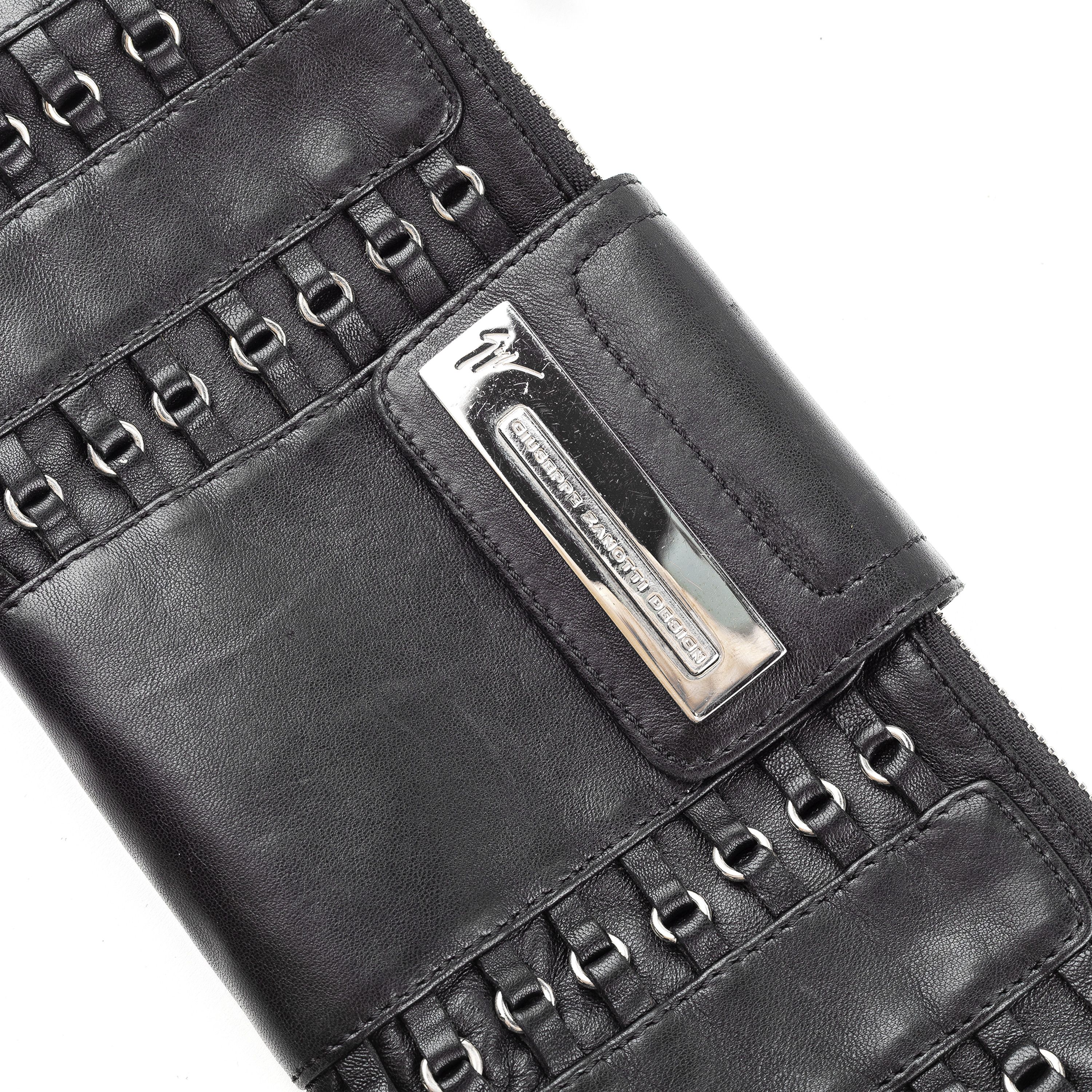 Giuseppe Zanotti Giuseppe Zanotti Vintage Black Leather Baguette Bag Size ONE SIZE - 2 Thumbnail