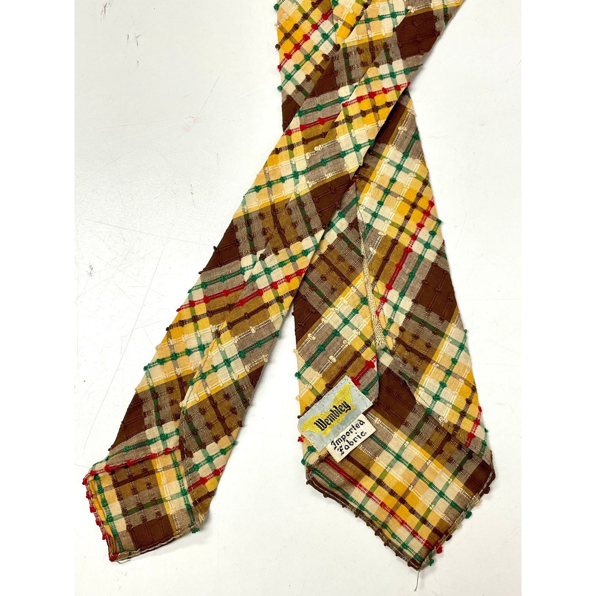 Other Vtg Wembley ROCKABILLY SWING Tie NUBBY Textured Necktie Size ONE SIZE - 4 Thumbnail