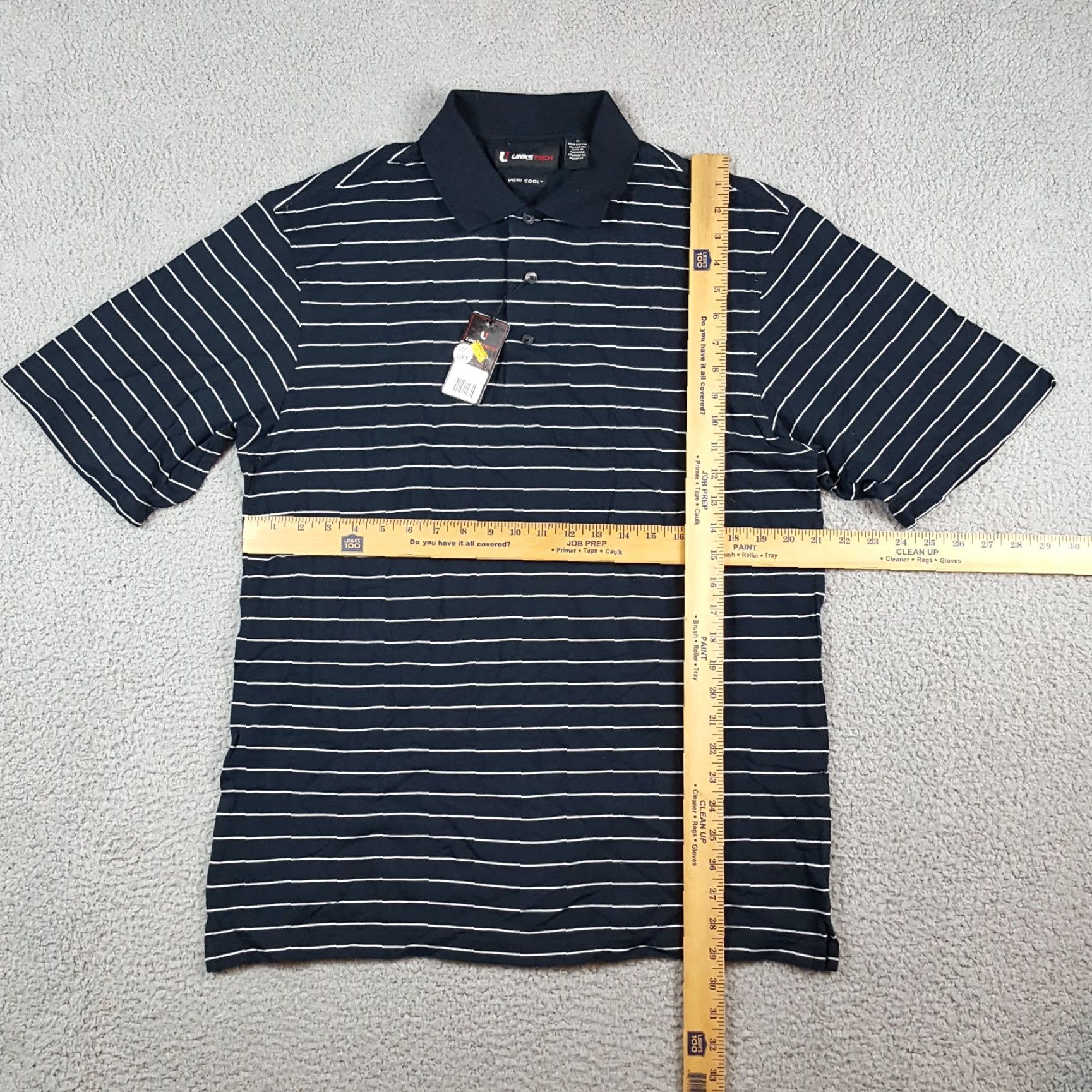 Vintage VINTAGE Links Tech Striped Short Sleeve Golf Polo Mens Size M Relaxed Fit Preppy Collar Shirt Size US M / EU 48-50 / 2 - 6 Thumbnail
