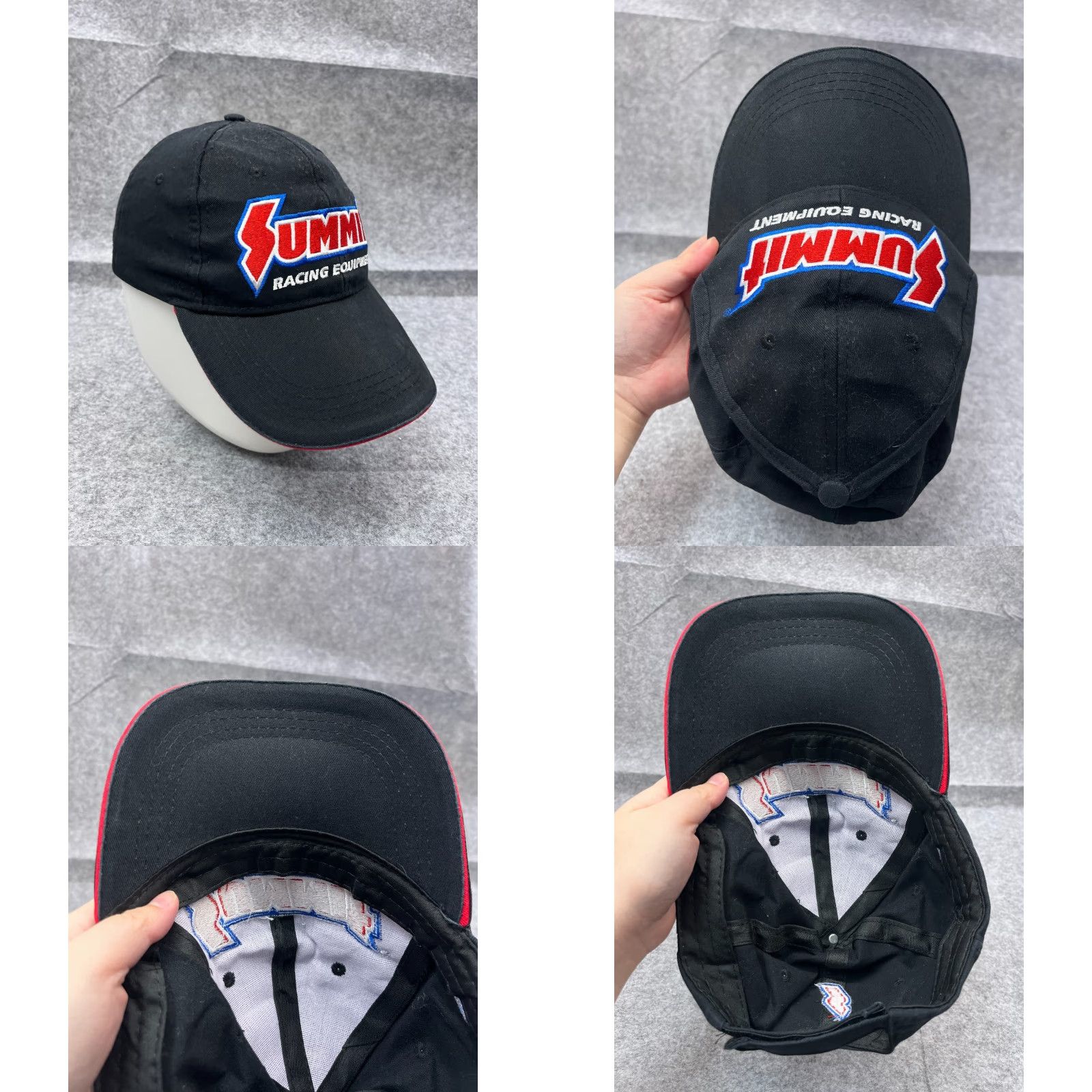 Vintage Summit Racing Equipment Hat Cap Strap Back Adult One Size Black 100% Cotton Vintage? No. Size ONE SIZE - 8 Thumbnail