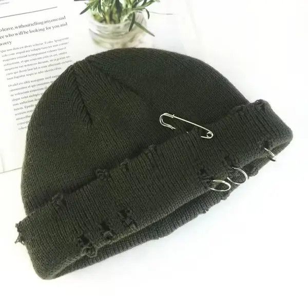 Other Knitted Thick Hip Hop Hole Beanie Size ONE SIZE - 1 Thumbnail