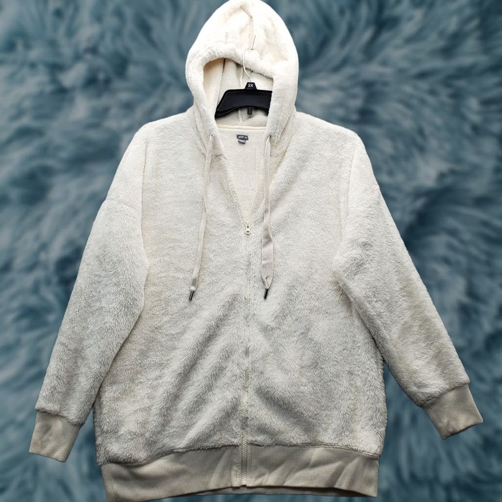 Vintage Aerie Hoodie Womens M Tan Faux Fur Fleece Ribbed Cuff & Hem Long Sleeve Full Zip Shirt Womens M Tan Size M / US 6-8 / IT 42-44 - 1 Thumbnail
